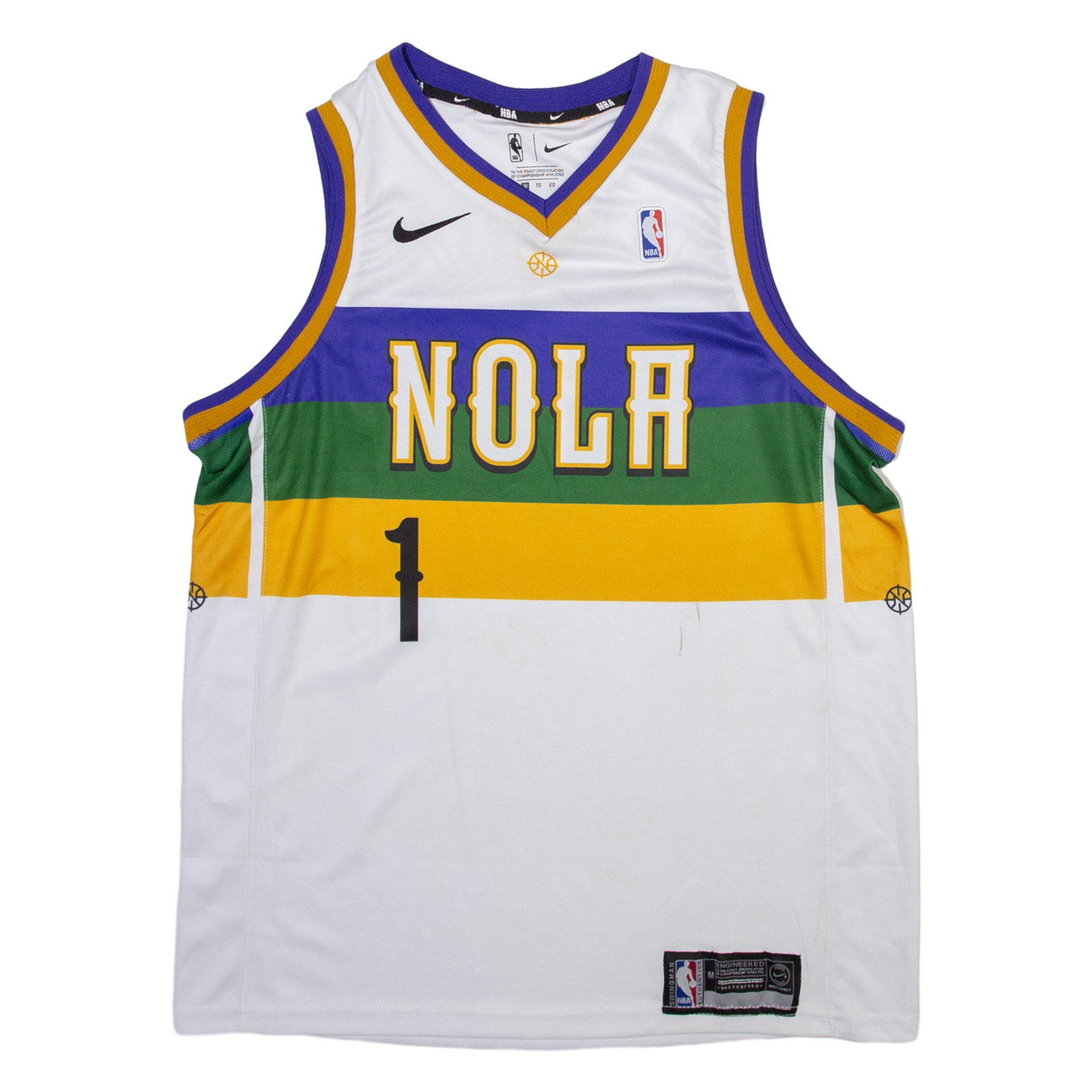 Buy NIKE NBA New Orleans Pelicans Mens Jersey White Sleeveless USA V-Neck M Refurbished - $63.69 NIKE NBA New Orleans Pelicans Mens Jersey White Sleeveless USA V-Neck M Refurbished - N/A refurbished available on Cerqular