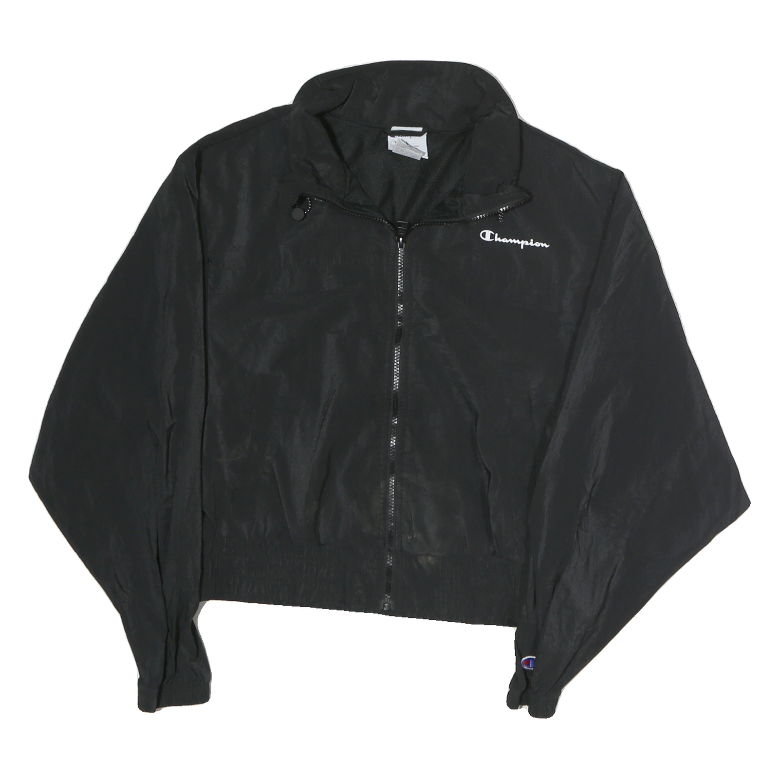 CHAMPION Mens Black Jacket L Polyester Blend Plain Zip Casual Sportswear Refurbished - N/A refurbished available on Cerqular