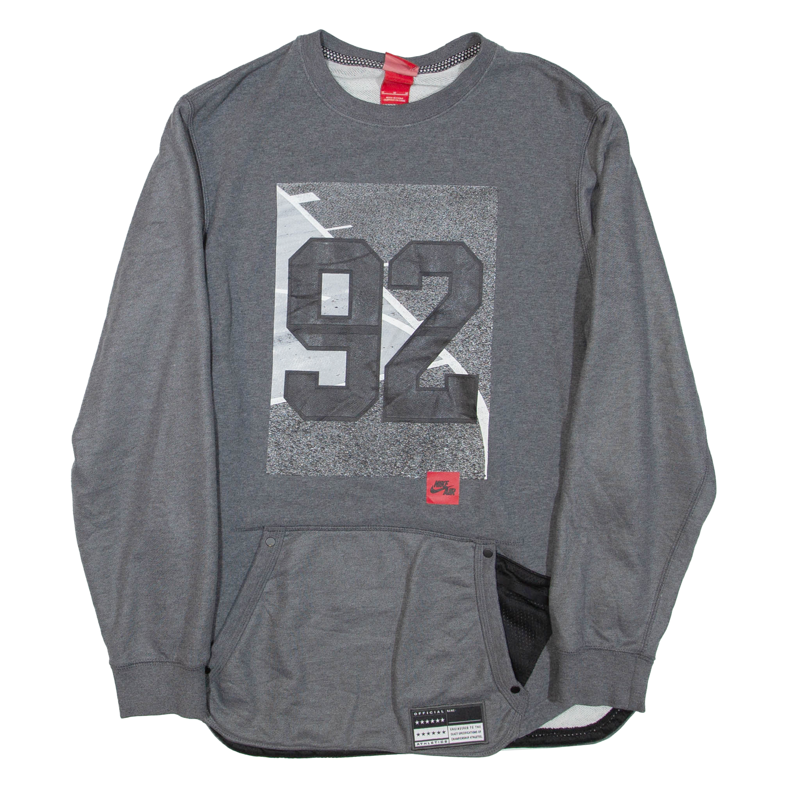 NIKE Mens Sweatshirt Grey Crew Neck M Refurbished - N/A refurbished available on Cerqular