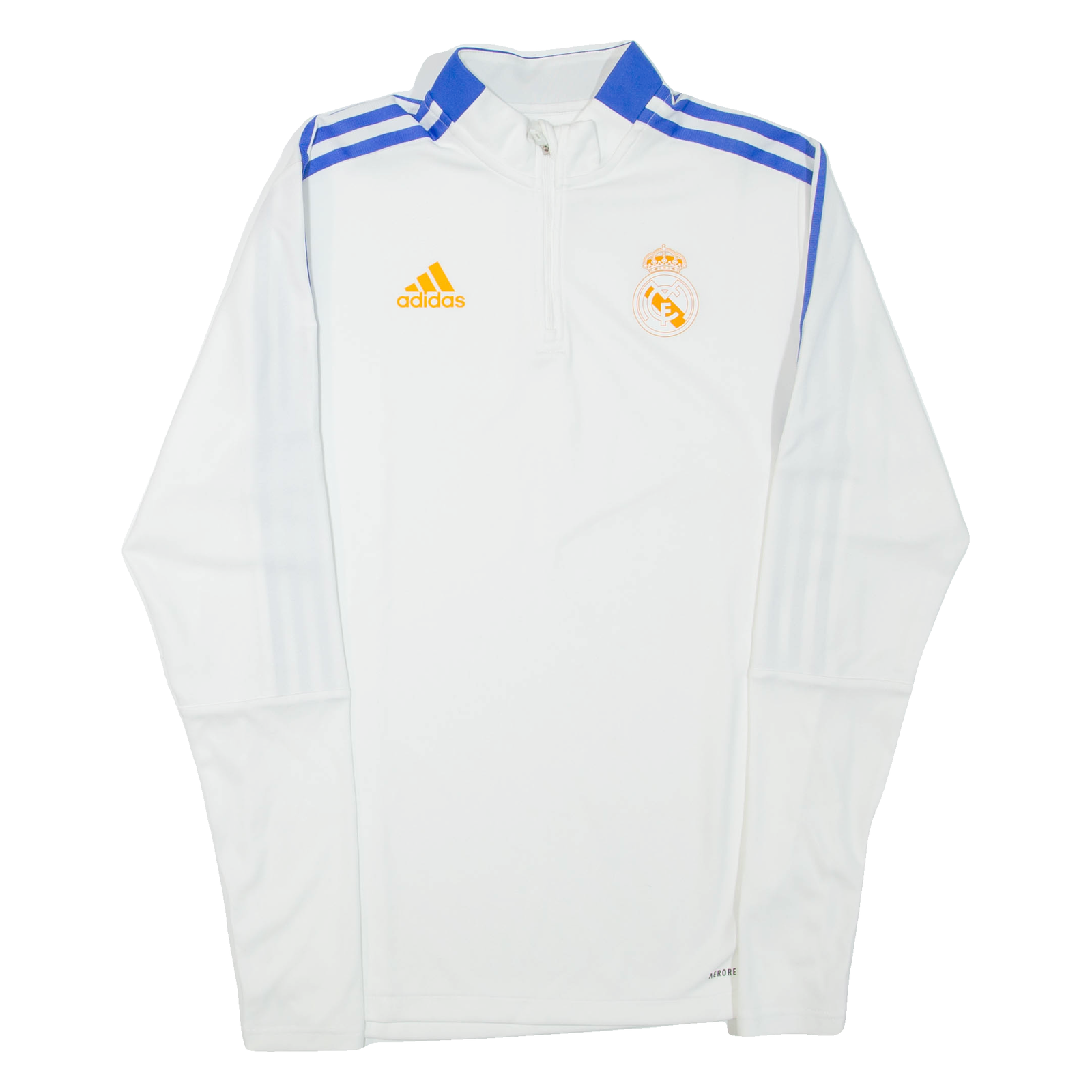 ADIDAS Real Madrid Mens Sweatshirt White 1/4 Zip M Refurbished - N/A refurbished available on Cerqular