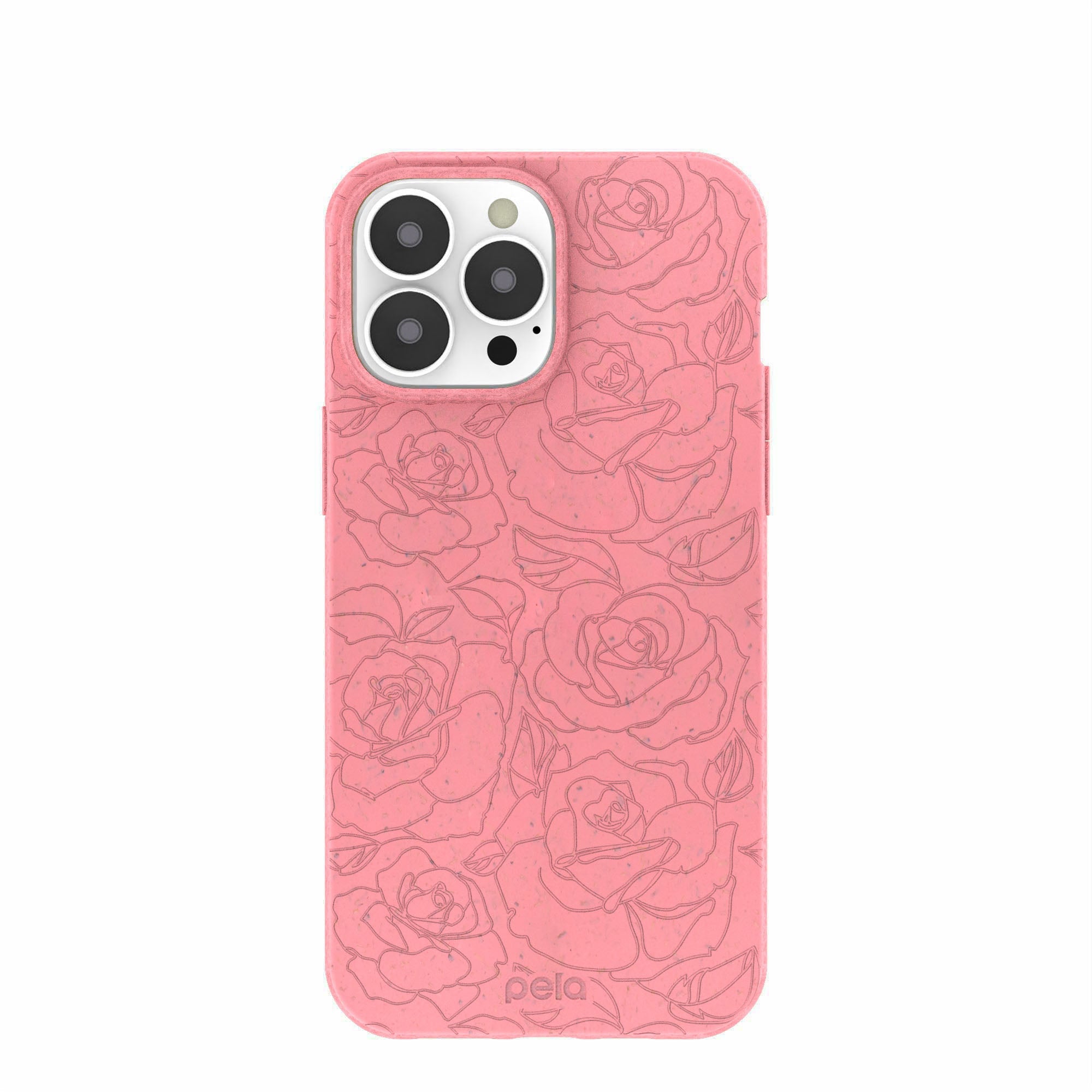 Bubblegum Pink Rosettes iPhone 13 Pro Max Case Refurbished - Pela Case refurbished available on Cerqular