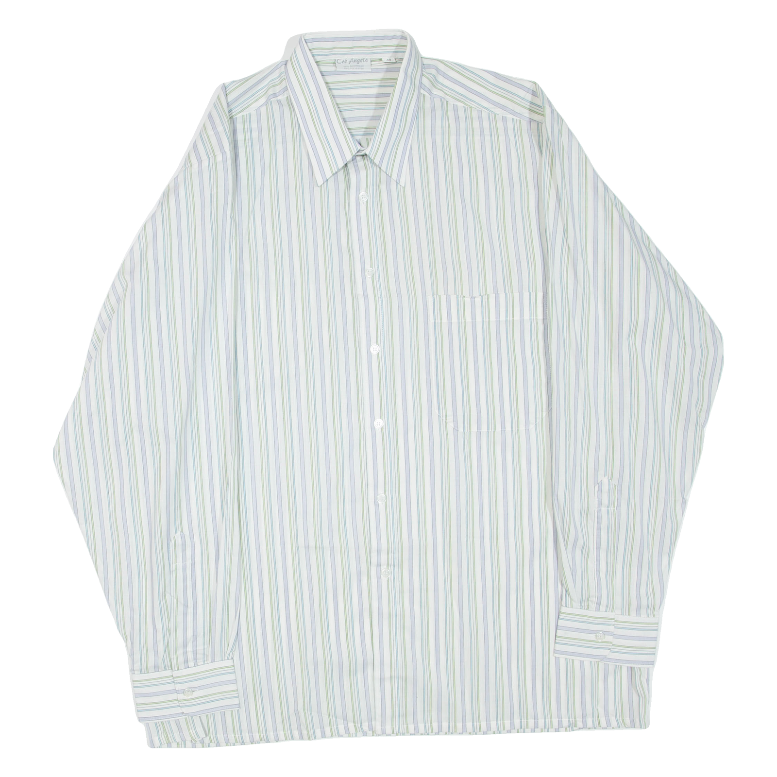 Mens Shirt White Striped Long Sleeve 2XL Refurbished - N/A refurbished available on Cerqular