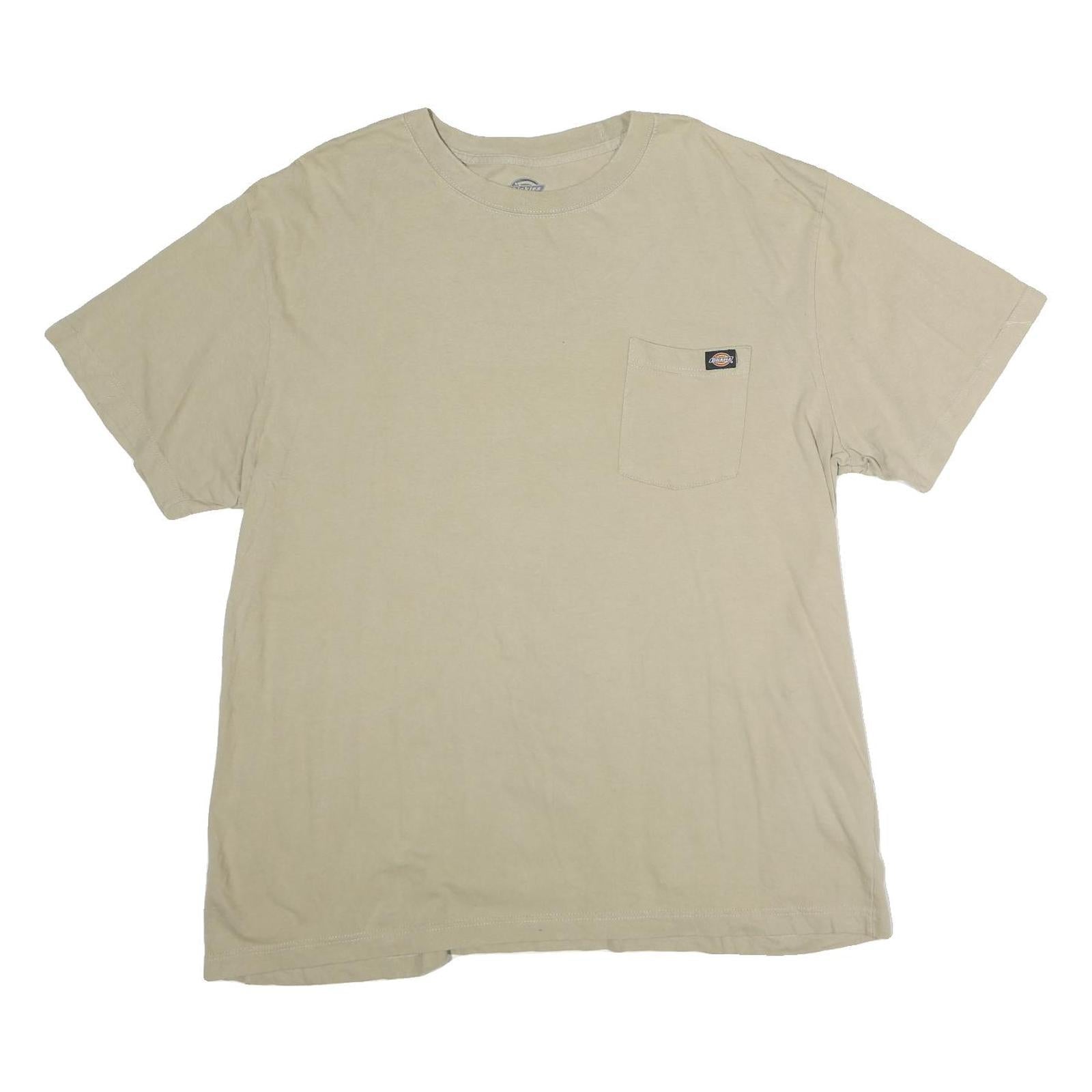 DICKIES Mens Beige Pocket T-Shirt XL Short Sleeve Crew Neck Casual Cotton Refurbished - N/A refurbished available on Cerqular