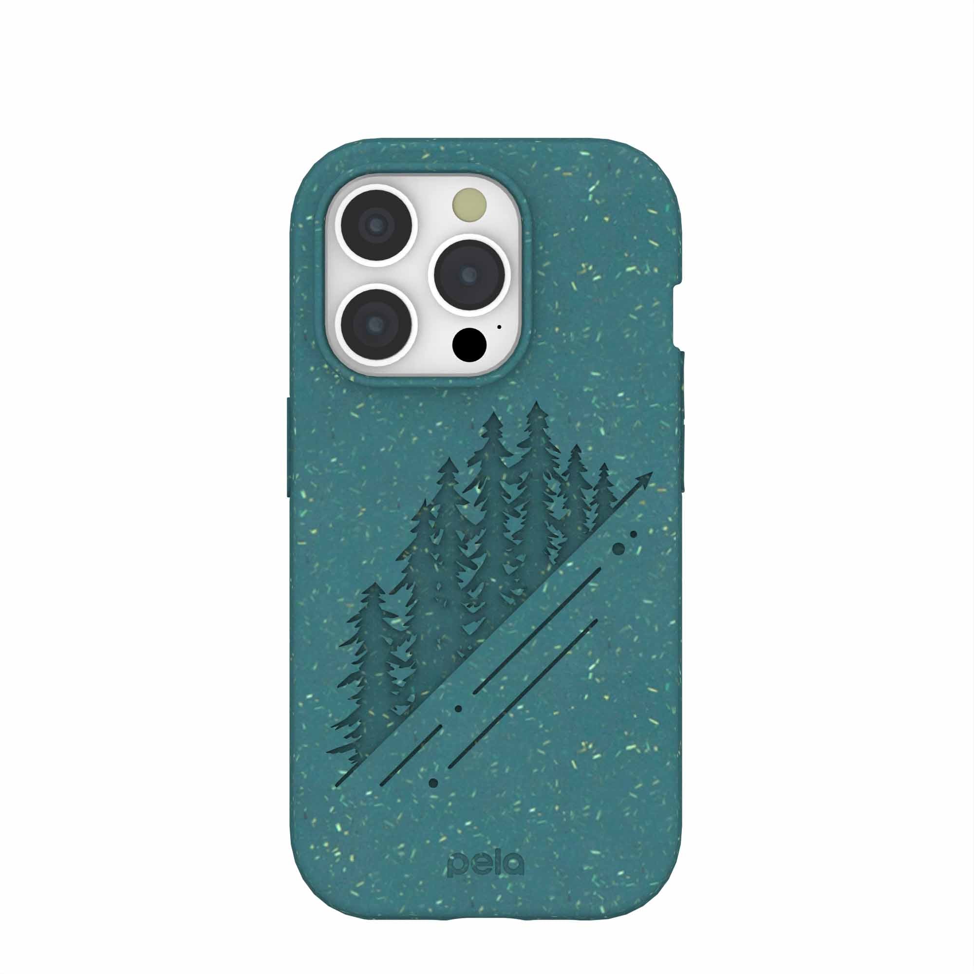 Green Summit iPhone 15 Pro Case Refurbished - Pela Case refurbished available on Cerqular