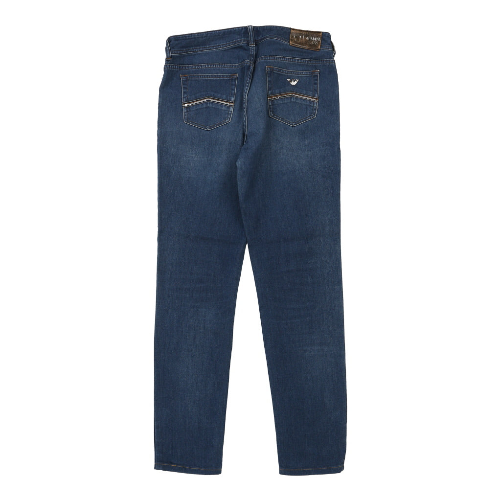 Armani Jeans Jeans - 32W UK 10 Blue Cotton Refurbished - Thrifted (note: this is a term often used to describe second- refurbished available on Cerqular