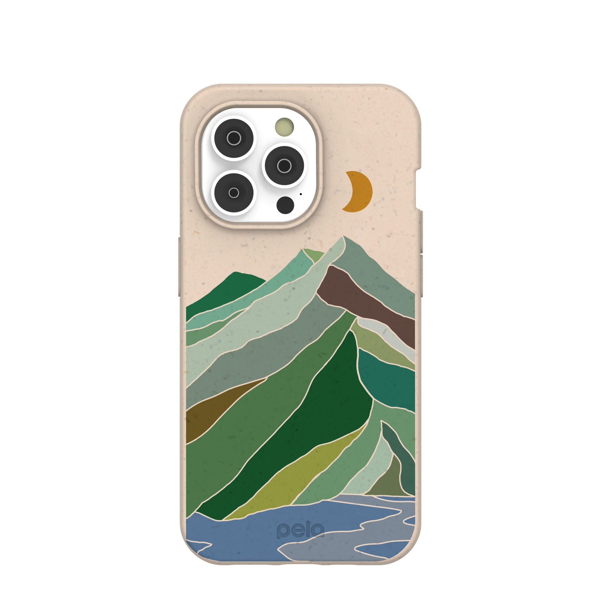 Seashell Mountain Sketch iPhone 14 Pro Case Refurbished - Pela Case refurbished available on Cerqular