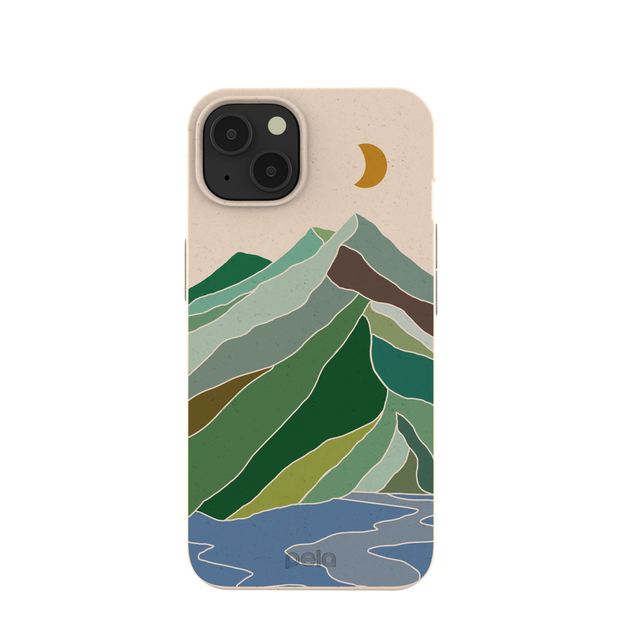 Seashell Mountain Sketch iPhone 13 Case Refurbished - Pela Case refurbished available on Cerqular