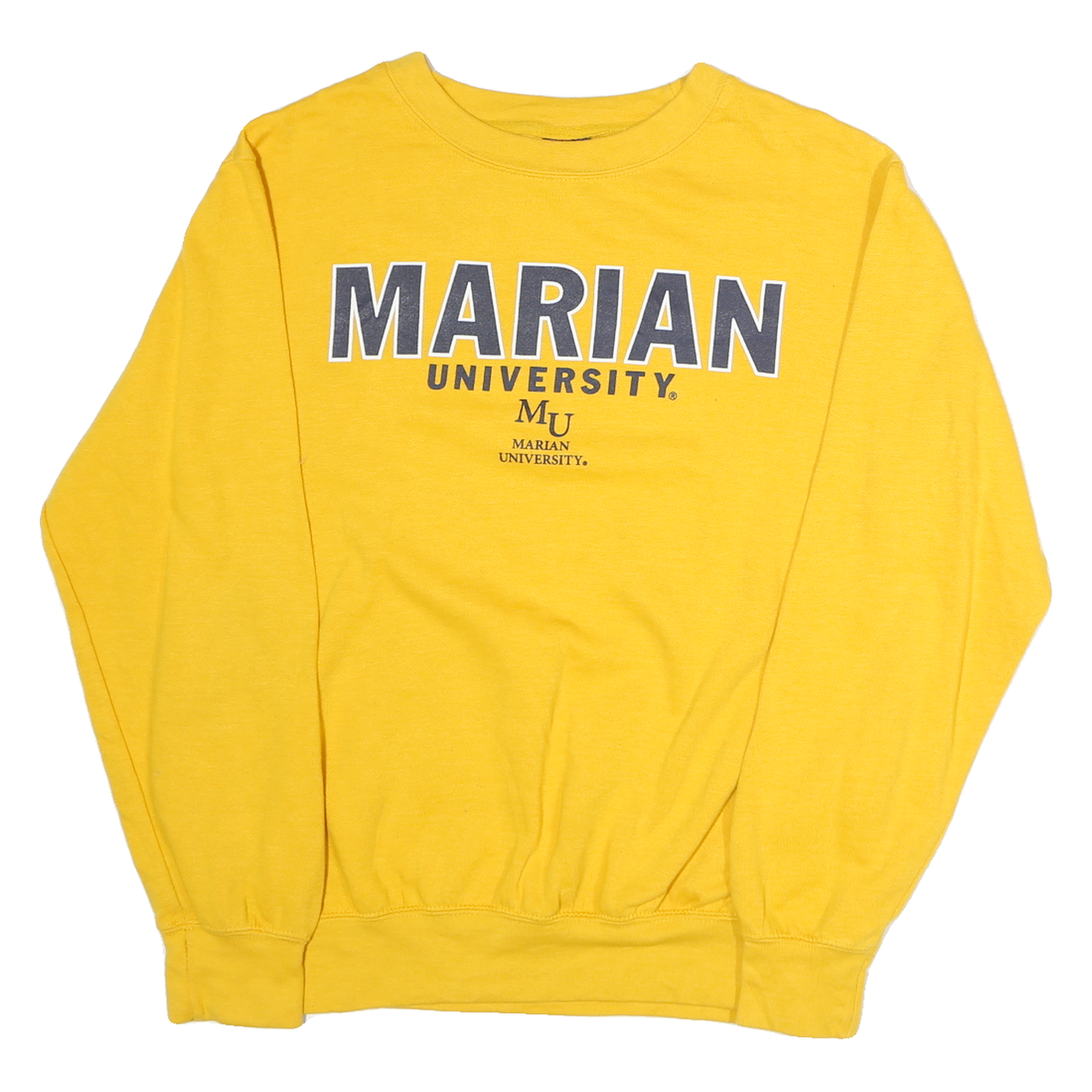 MV SPORT Mens Yellow Marian University Cotton Crew Neck Sweatshirt M Comfortable Refurbished - N/A refurbished available on Cerqular