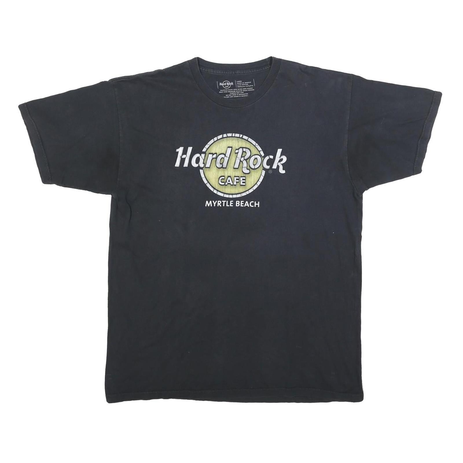 HARD ROCK CAFE Mens Black Myrtle Beach Graphic T-Shirt L Short Sleeve Crew Neck Refurbished - N/A refurbished available on Cerqular