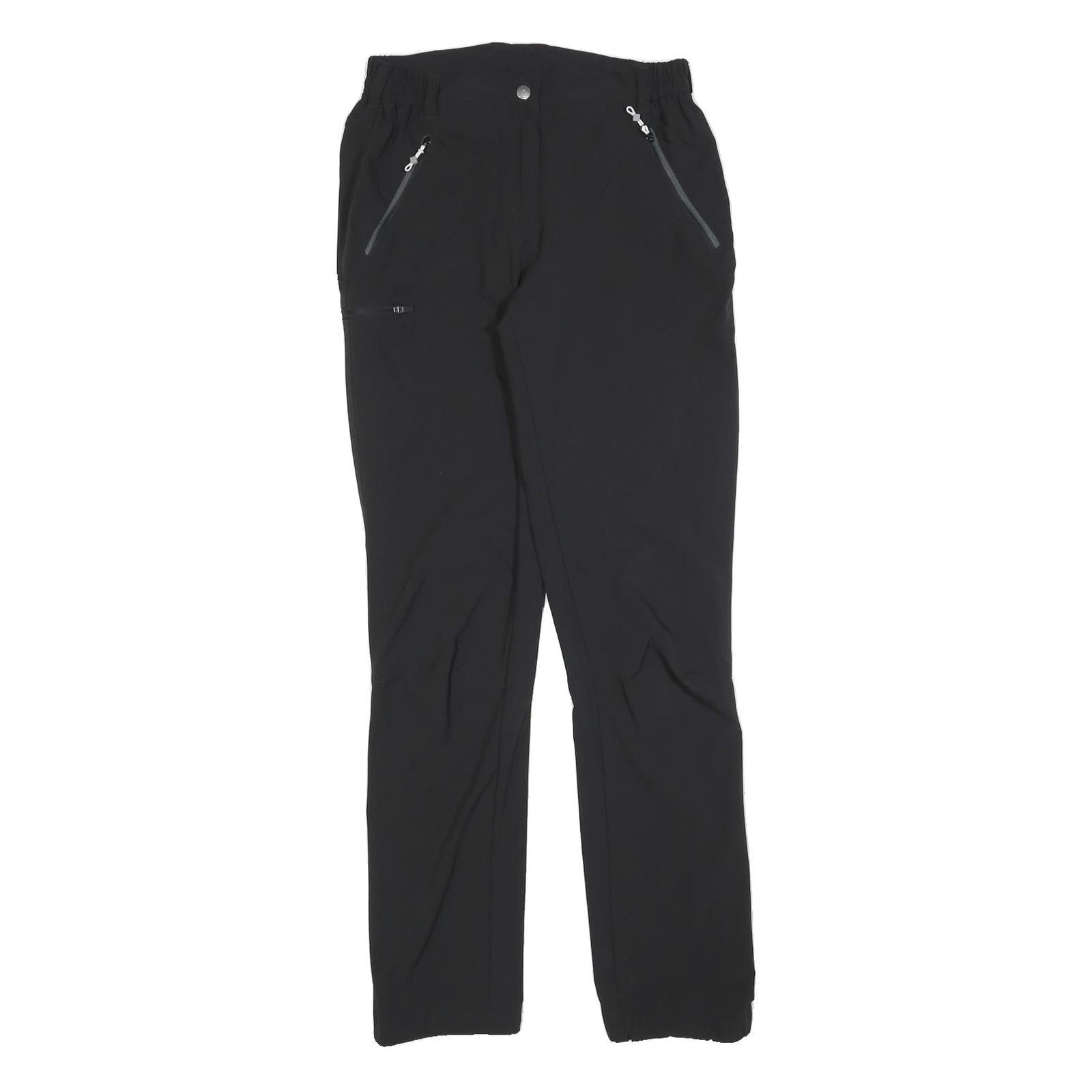 REGATTA Womens Black Slim Zip Polyester Blend Trousers W26 L32 Lightweight Refurbished - N/A refurbished available on Cerqular
