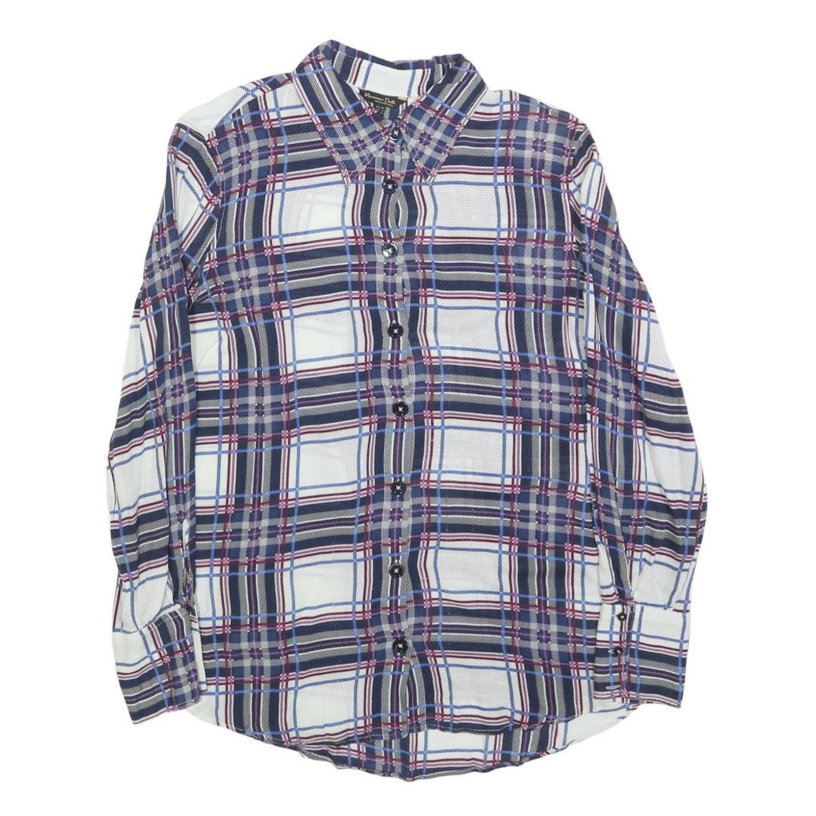 Buy MASSIMO DUTTI Womens Blue Plaid Shirt S Check Button-Up Long Sleeve Refurbished - $33.79 MASSIMO DUTTI Womens Blue Plaid Shirt S Check Button-Up Long Sleeve Refurbished - N/A refurbished available on Cerqular