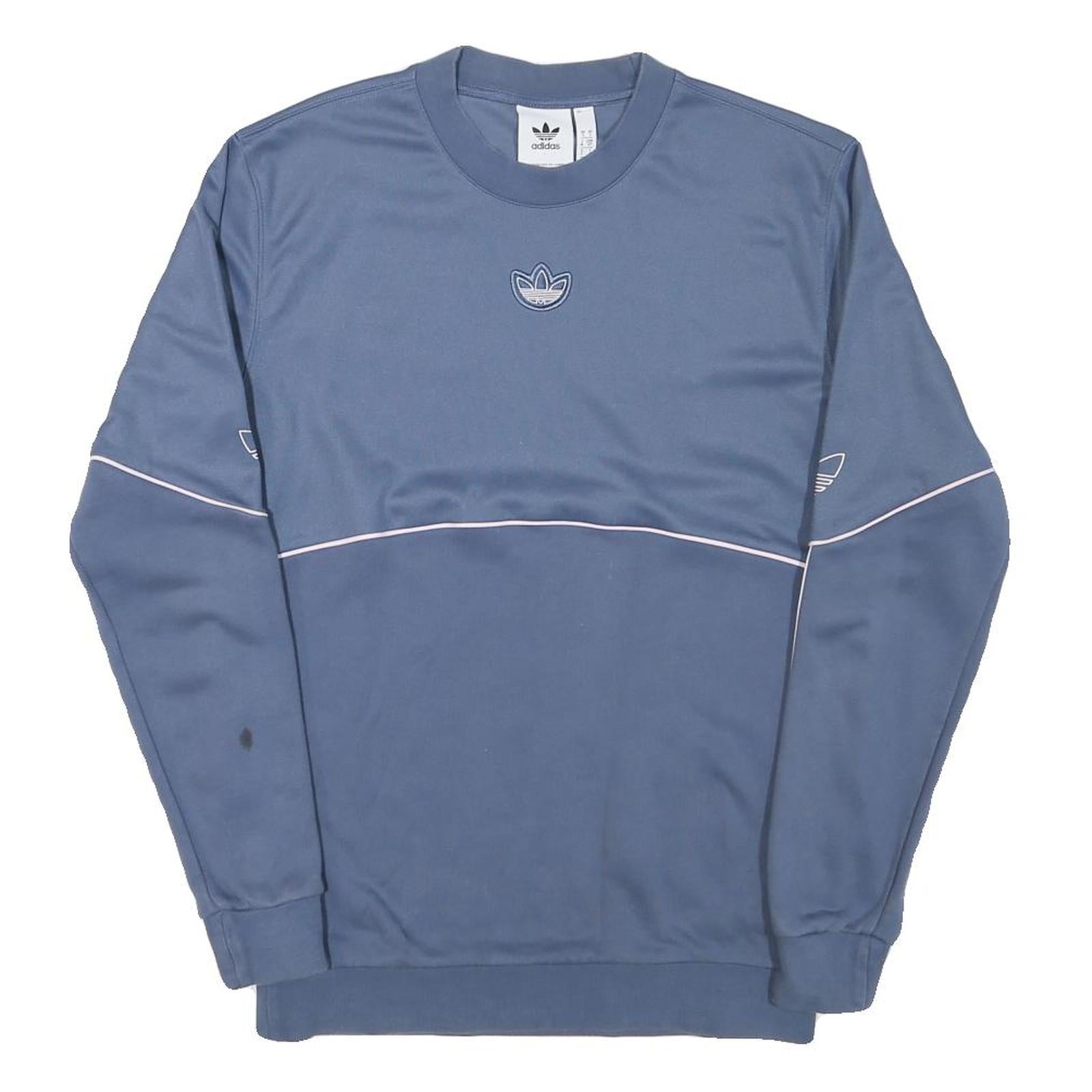 ADIDAS Mens Blue Sweatshirt Crew Neck S Polyester Blend Casual Sportswear Refurbished - N/A refurbished available on Cerqular