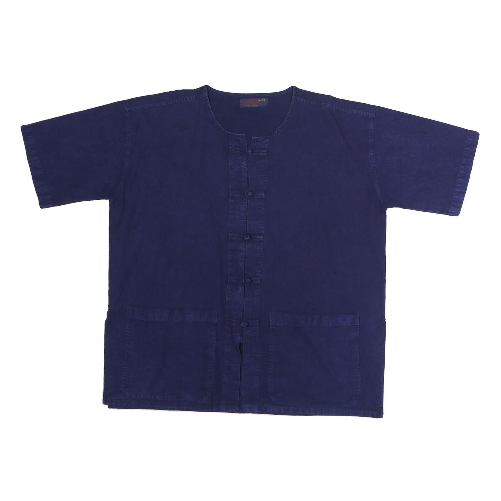 Womens Navy Blue Basic Cotton Top Short Sleeve Round Neck L Casual Summer Refurbished - N/A refurbished available on Cerqular