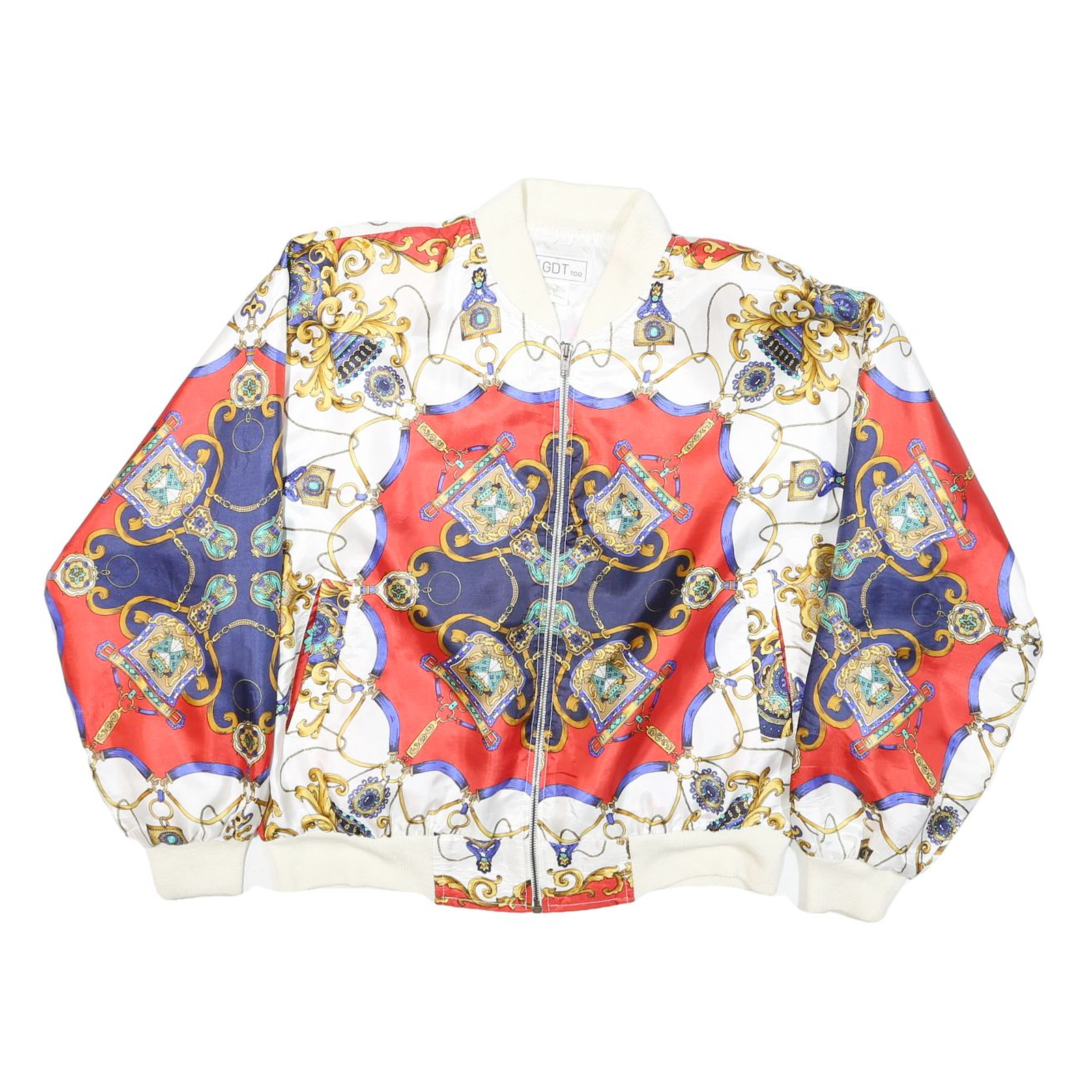 Buy GDT Womens White & Red Bomber Jacket XL Polyester Blend Printed Zip Closure Refurbished - $32.49 GDT Womens White & Red Bomber Jacket XL Polyester Blend Printed Zip Closure Refurbished - N/A refurbished available on Cerqular