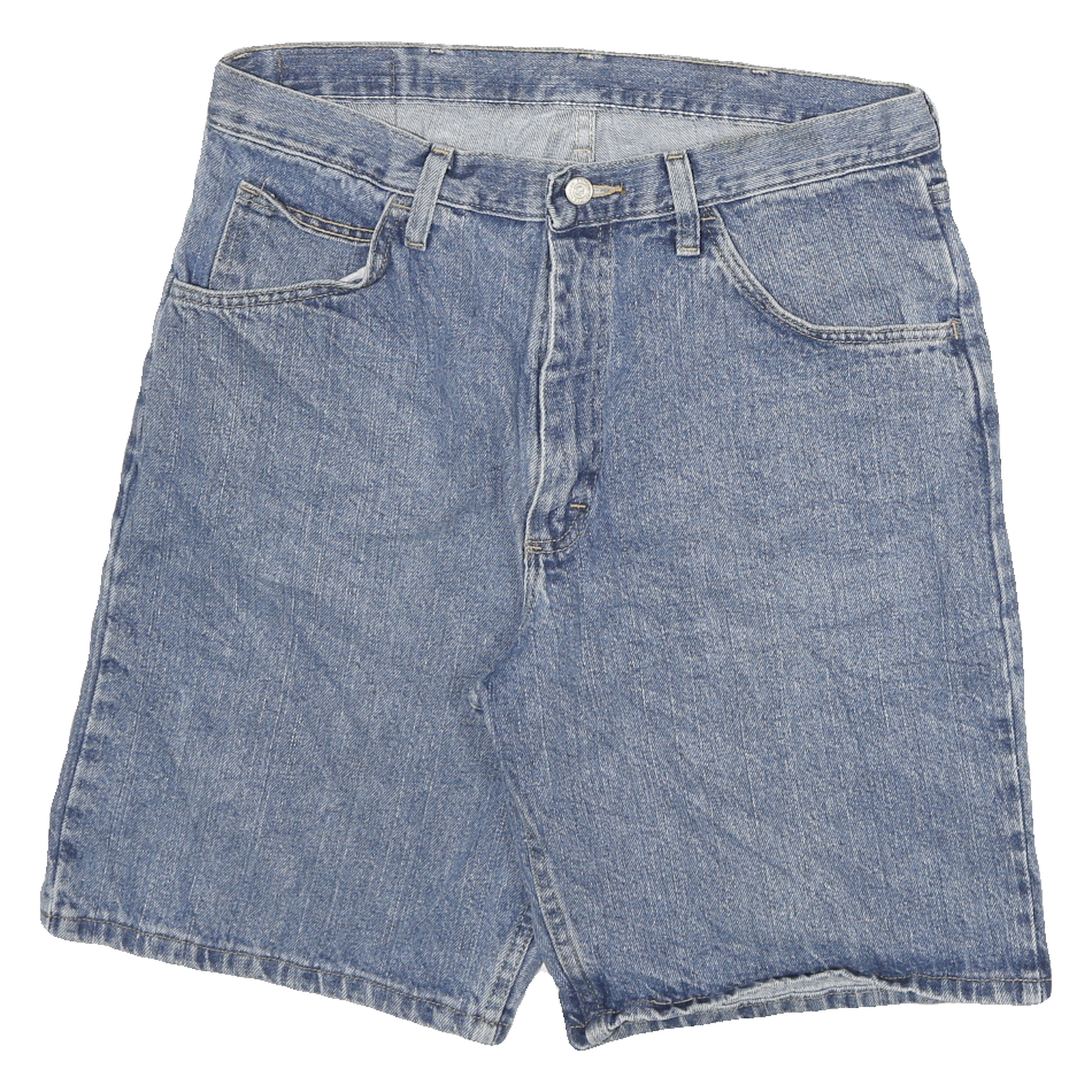 WRANGLER Mens Denim Blue Cotton Casual Shorts XL W32 Relaxed Fit Classic Style Refurbished - N/A refurbished available on Cerqular