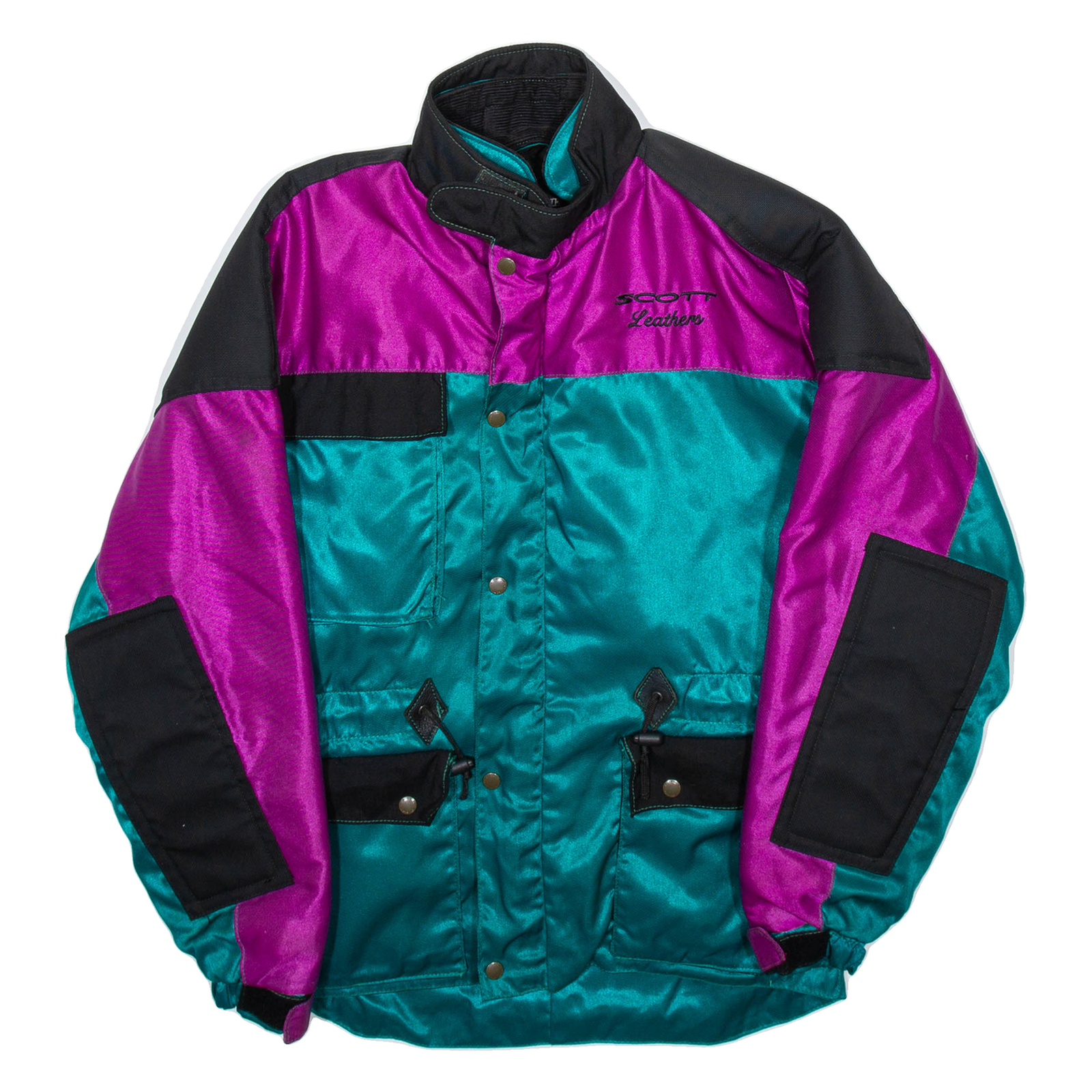 SCOTT LEATHER Womens Motorcycle Coat Blue Nylon M Refurbished - N/A refurbished available on Cerqular