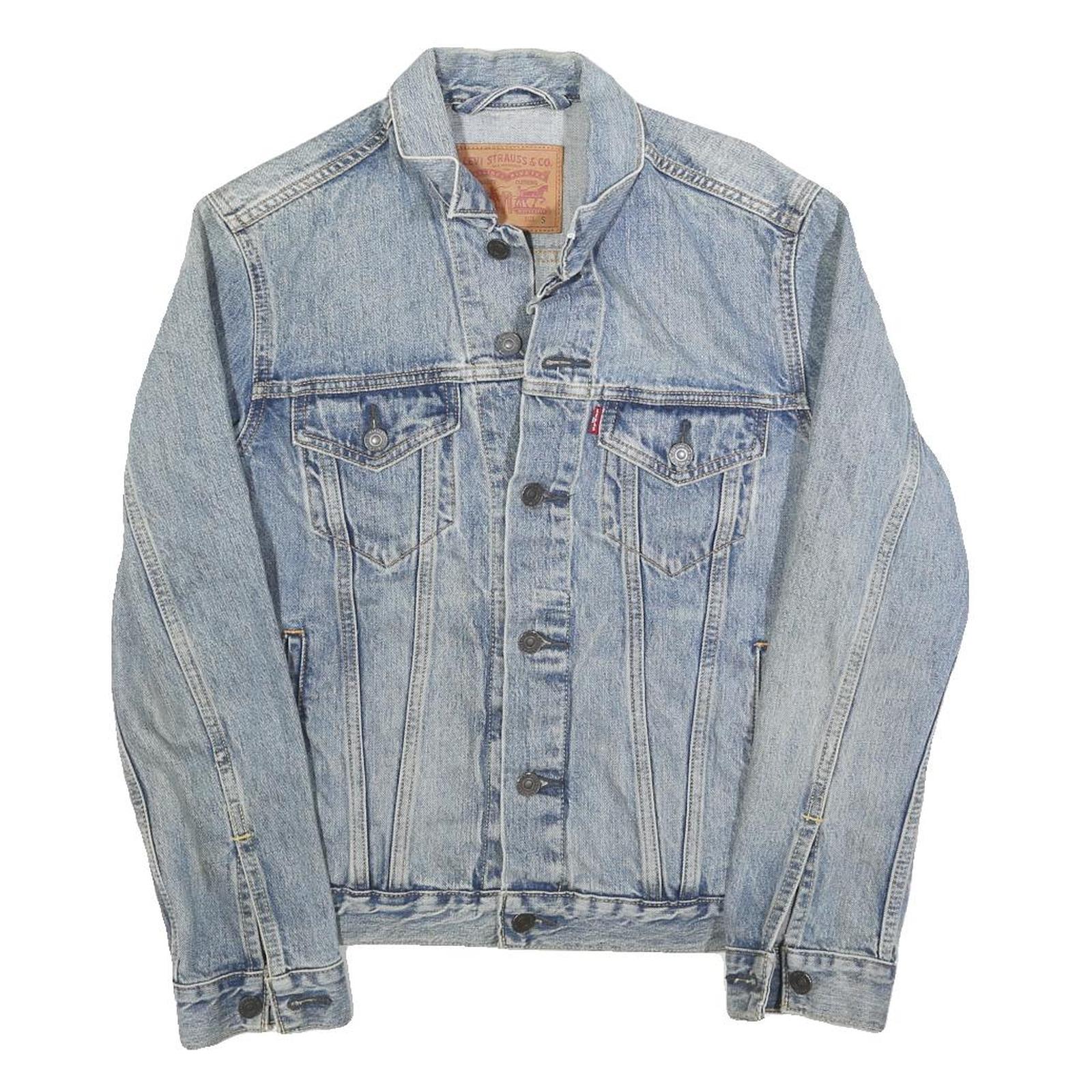 LEVI'S Mens Blue Denim Jacket S Cotton Button Front Classic Refurbished - N/A refurbished available on Cerqular