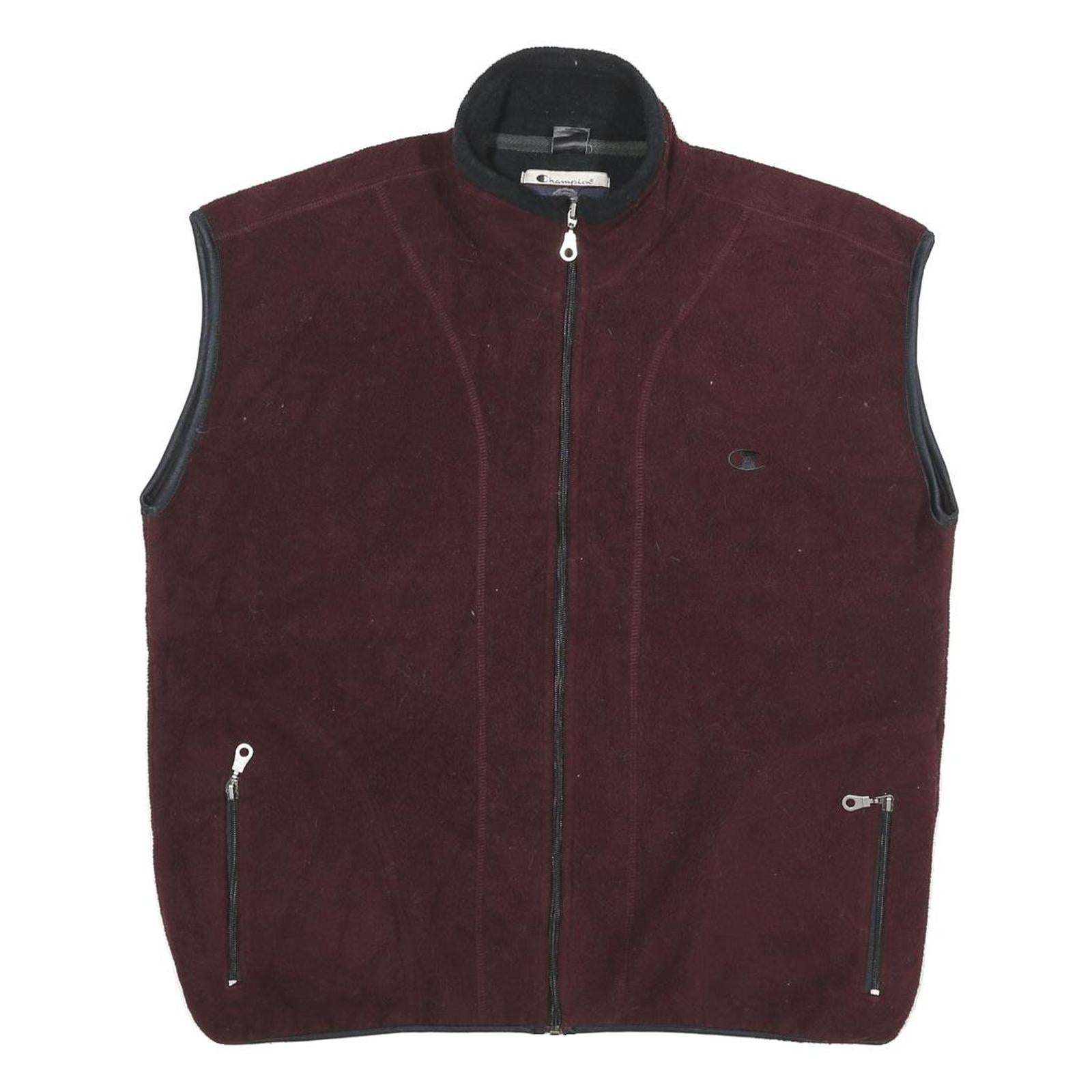 Buy CHAMPION Mens Maroon Zip Up Fleece Jacket L Polyester Sleeveless Casual Refurbished - $36.39 CHAMPION Mens Maroon Zip Up Fleece Jacket L Polyester Sleeveless Casual Refurbished - N/A refurbished available on Cerqular
