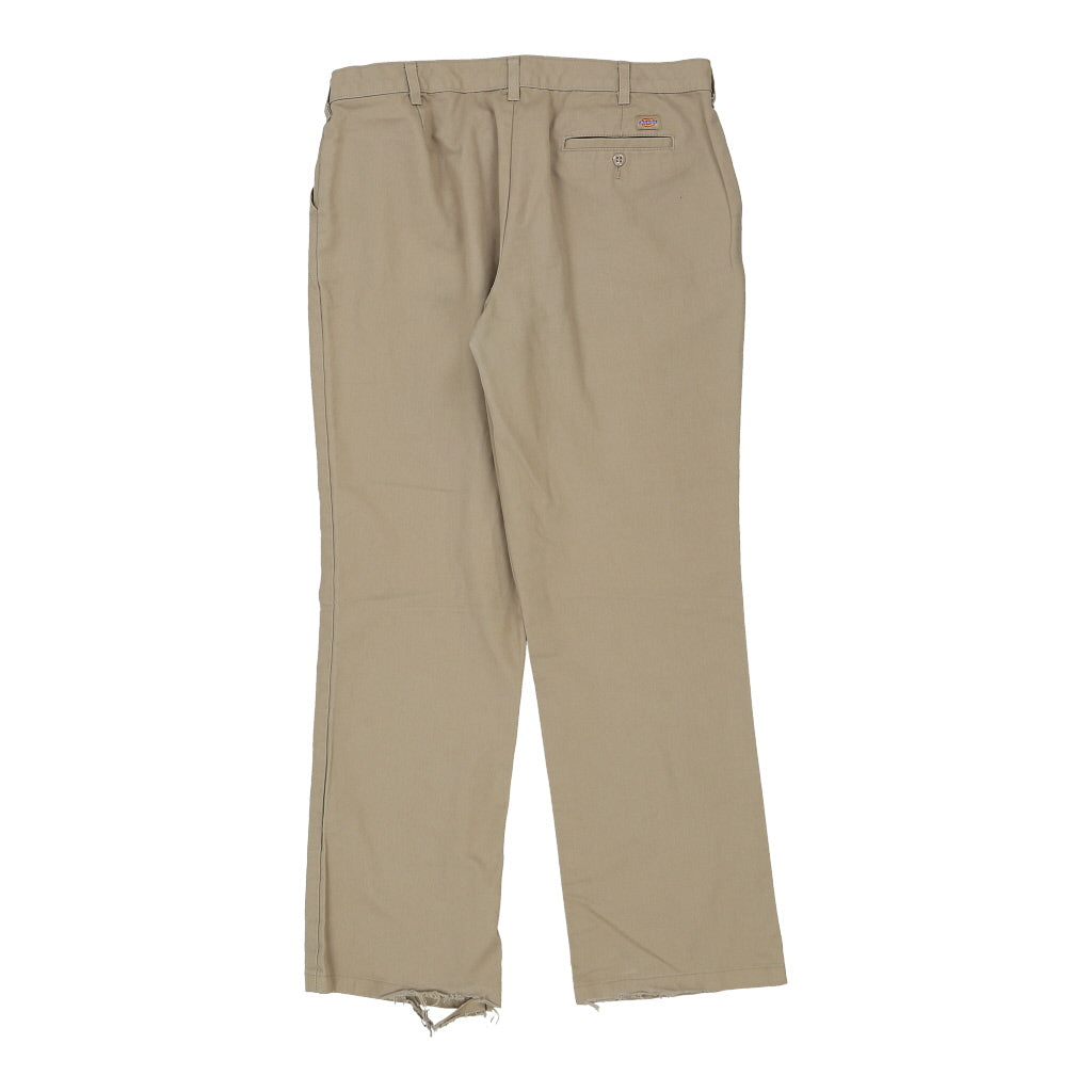 Dickies Trousers - 36W UK 16 Beige Polyester Blend Refurbished - Thrifted (note: this is a term often used to describe second- refurbished available on Cerqular