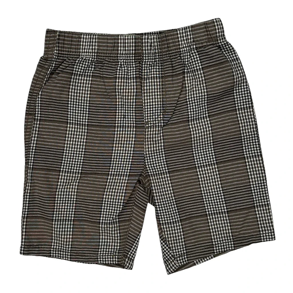 Age 4 Levis Checked Shorts - XS Brown Cotton Blend Refurbished - Thrifted (note: this is a term often used to describe second- refurbished available on Cerqular