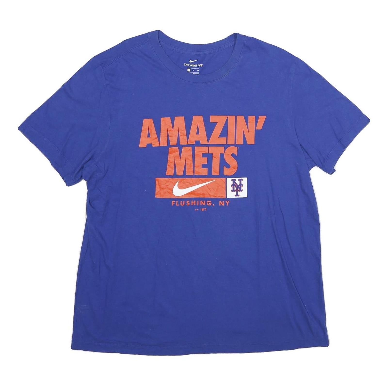 Buy NIKE Mens Blue Amazin Mets Graphic T-Shirt XL Short Sleeve Crew Neck Cotton Refurbished - $19.49 NIKE Mens Blue Amazin Mets Graphic T-Shirt XL Short Sleeve Crew Neck Cotton Refurbished - N/A refurbished available on Cerqular