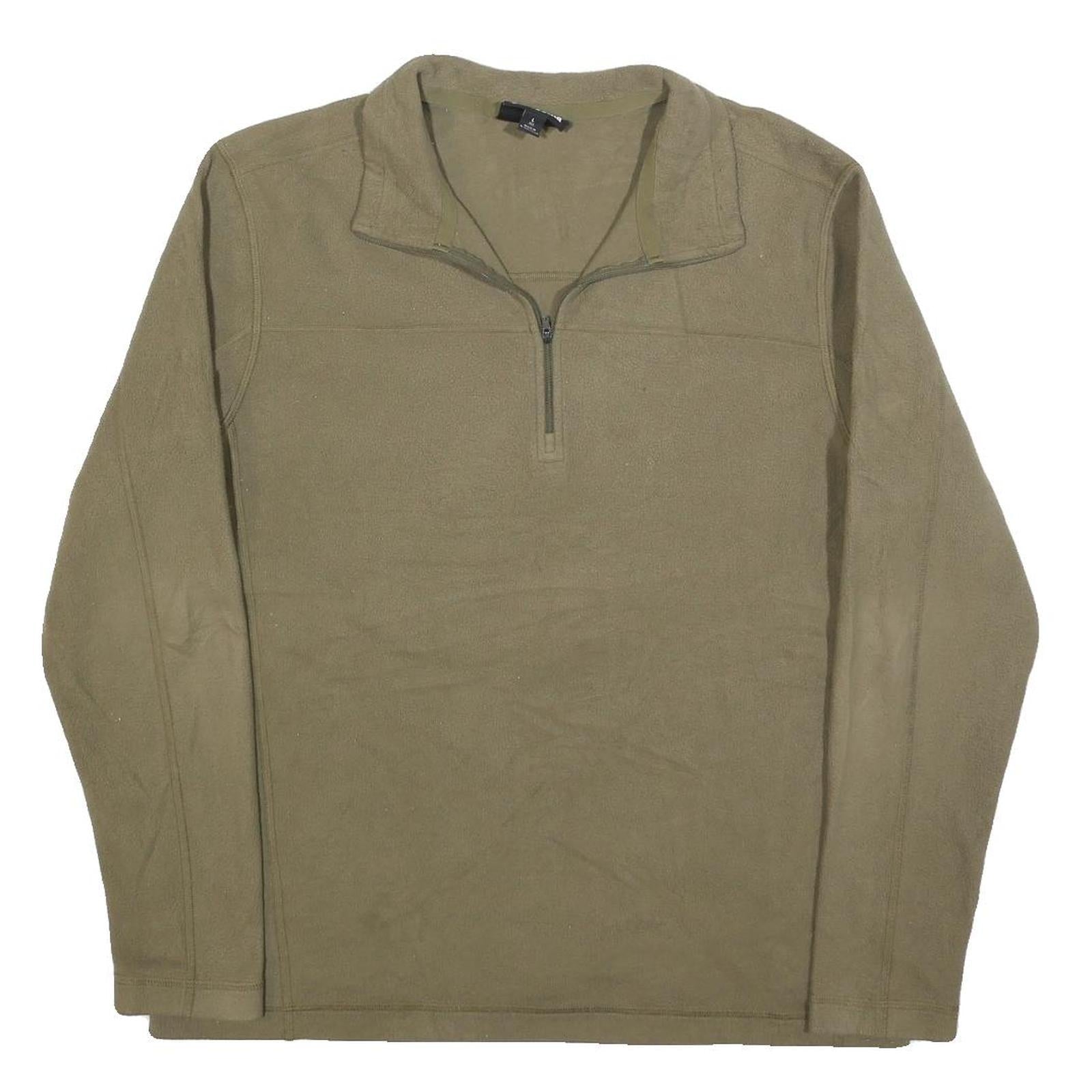 PATAGONIA Mens Beige Plain Pullover Quarter Zip Basic Knit Jumper L Outdoor Refurbished - N/A refurbished available on Cerqular