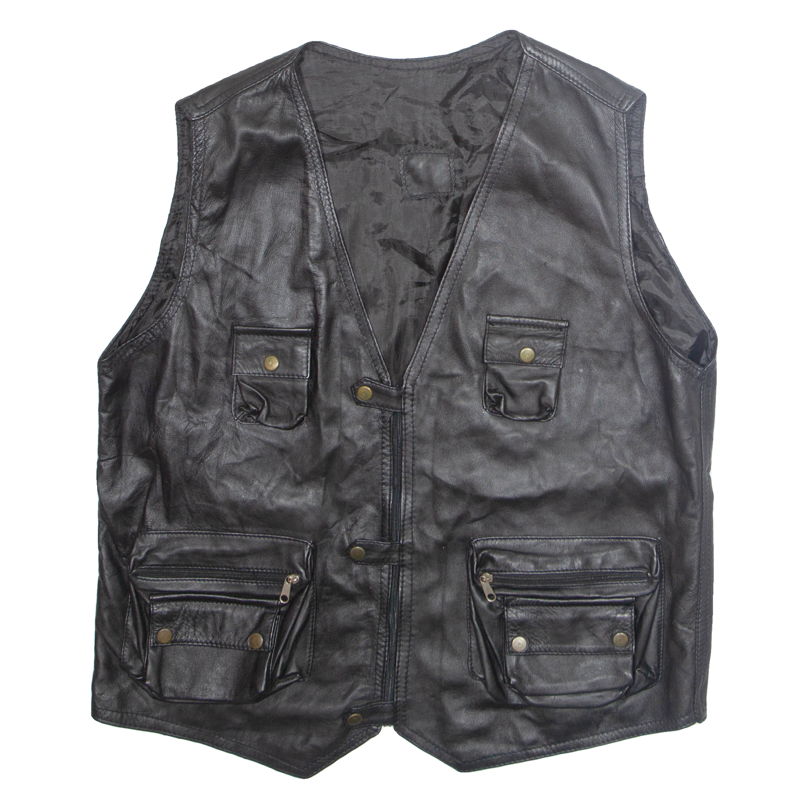 Buy Mens Gilet Black Faux Leather XL Refurbished - $50.69 Mens Gilet Black Faux Leather XL Refurbished - N/A refurbished available on Cerqular