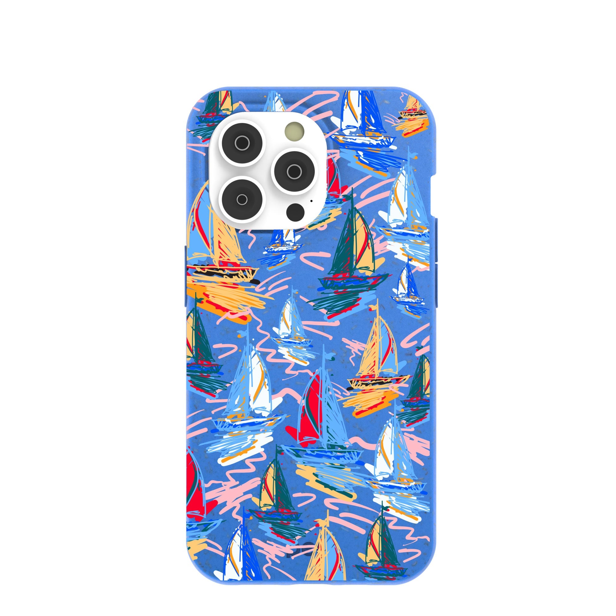 Electric Blue Dockside Dreams iPhone 14 Pro Case Refurbished - Pela Case refurbished available on Cerqular