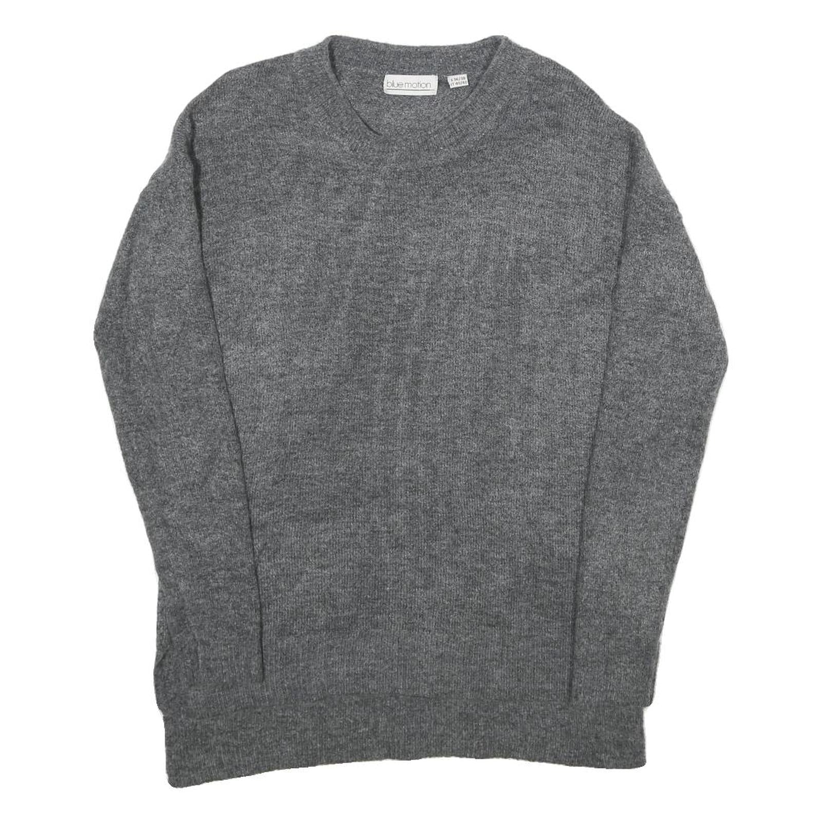 BLUE MOTION Womens Grey Plain Pullover Basic Knit Jumper S Acrylic Blend Soft Refurbished - N/A refurbished available on Cerqular