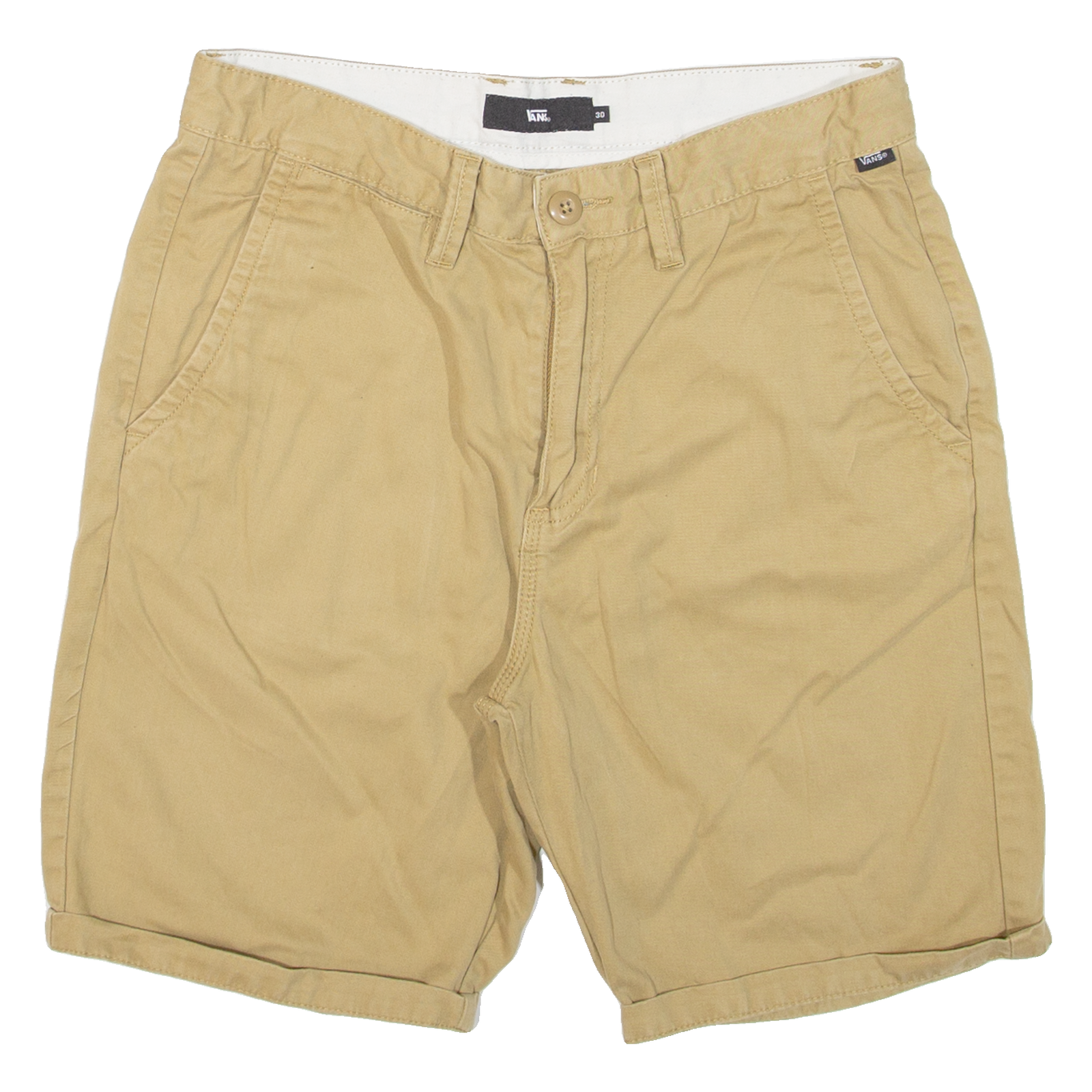 VANS Mens Chino Shorts Brown Relaxed M W30 Refurbished - N/A refurbished available on Cerqular