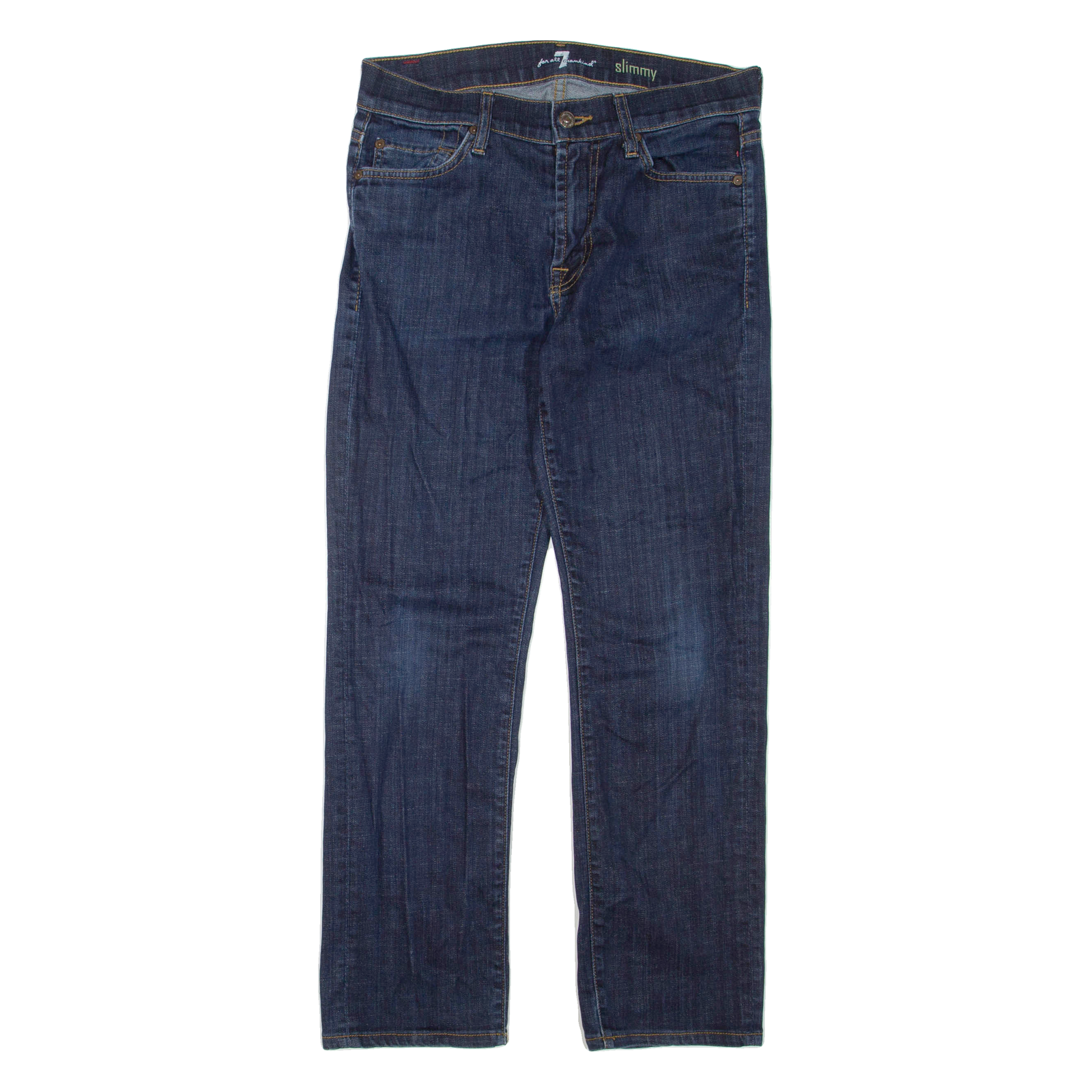 7 FOR ALL MANKIND Womens Jeans Blue Slim Straight W30 L28 Refurbished - N/A refurbished available on Cerqular