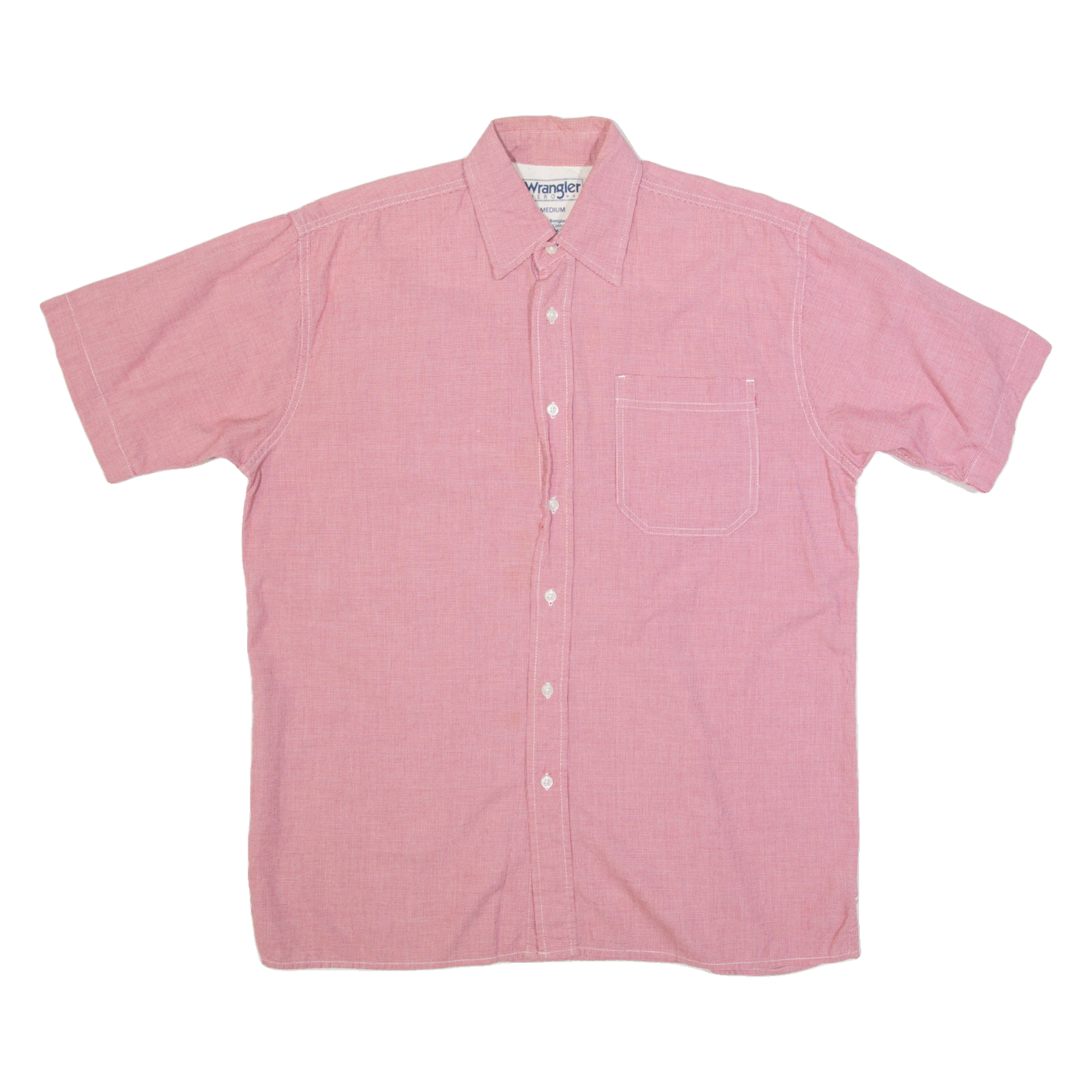 WRANGLER Mens Shirt Red Houndstooth M Refurbished - N/A refurbished available on Cerqular