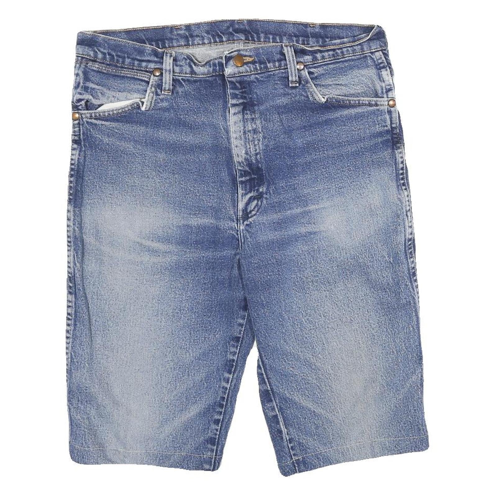 WRANGLER Mens Denim Blue Casual Shorts L W32 Classic Fit Cotton Blend Refurbished - N/A refurbished available on Cerqular