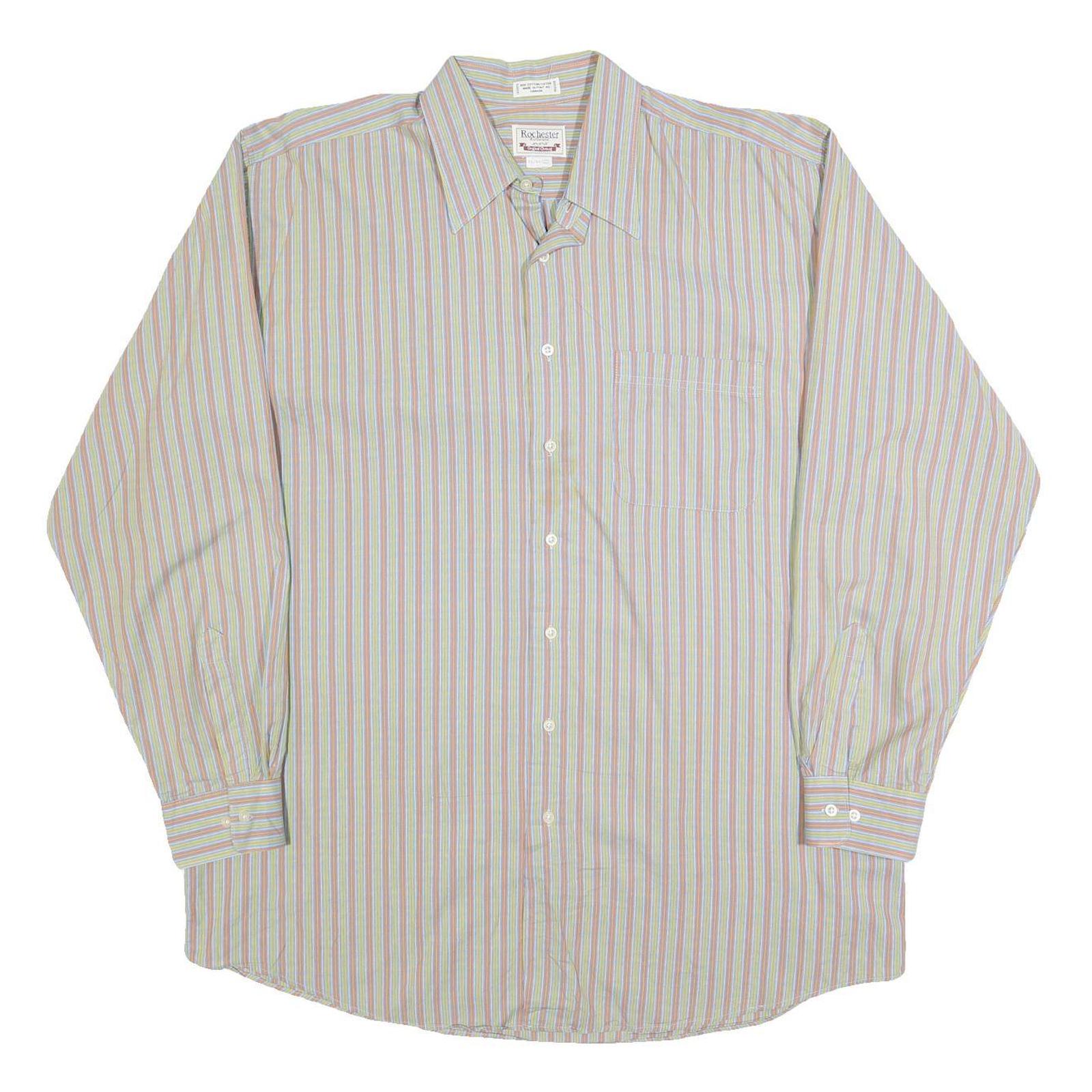 Buy ROCHESTER Mens Beige & Pink Stripe Cotton Blend Shirt XL Classic Long Sleeve Refurbished - $19.49 ROCHESTER Mens Beige & Pink Stripe Cotton Blend Shirt XL Classic Long Sleeve Refurbished - N/A refurbished available on Cerqular