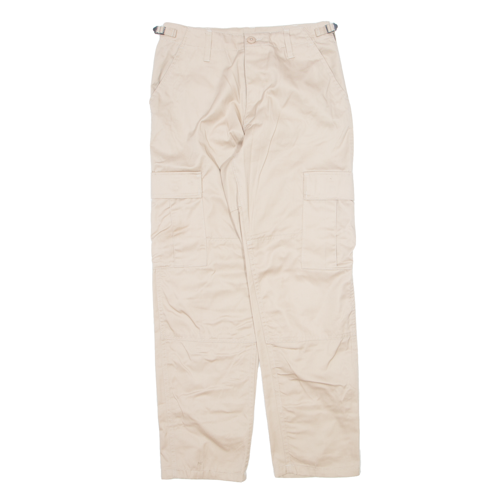 MAX FUCSH Military Cargo Mens Trousers Beige Regular Straight W28 L30 Refurbished - N/A refurbished available on Cerqular