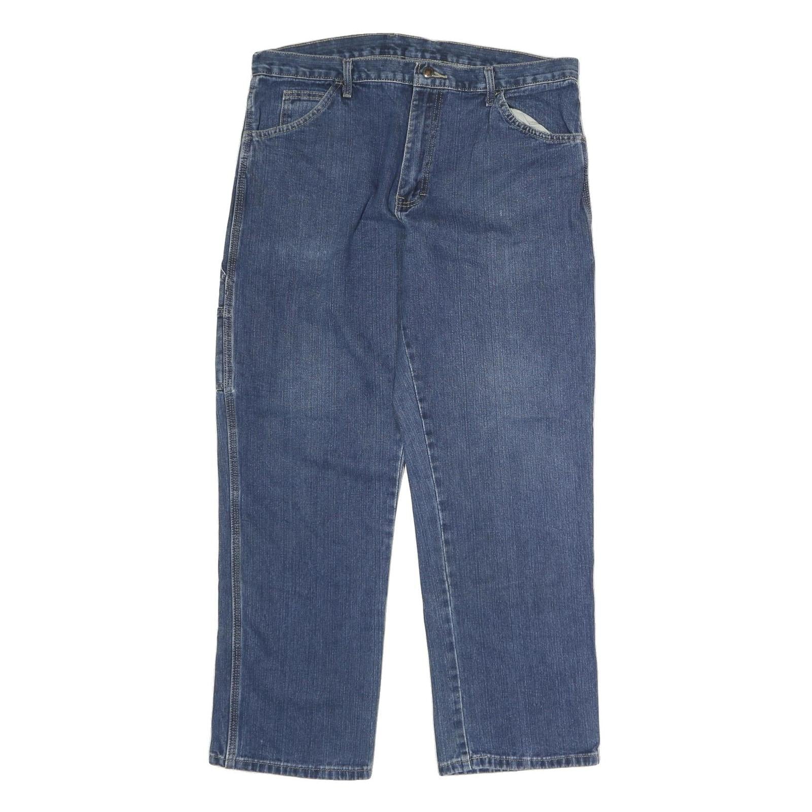 DICKIES Mens Jeans Blue Regular Straight Denim Medium W38 L35 Workwear Refurbished - N/A refurbished available on Cerqular
