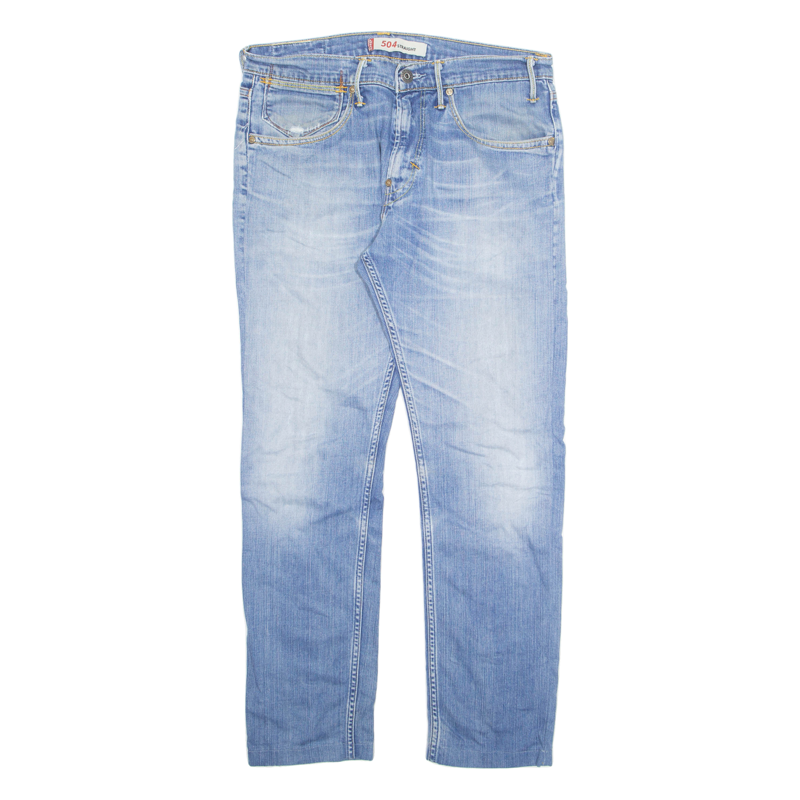 LEVI'S Mens Jeans Blue Regular Straight Stone Wash W32 L28 Refurbished - N/A refurbished available on Cerqular