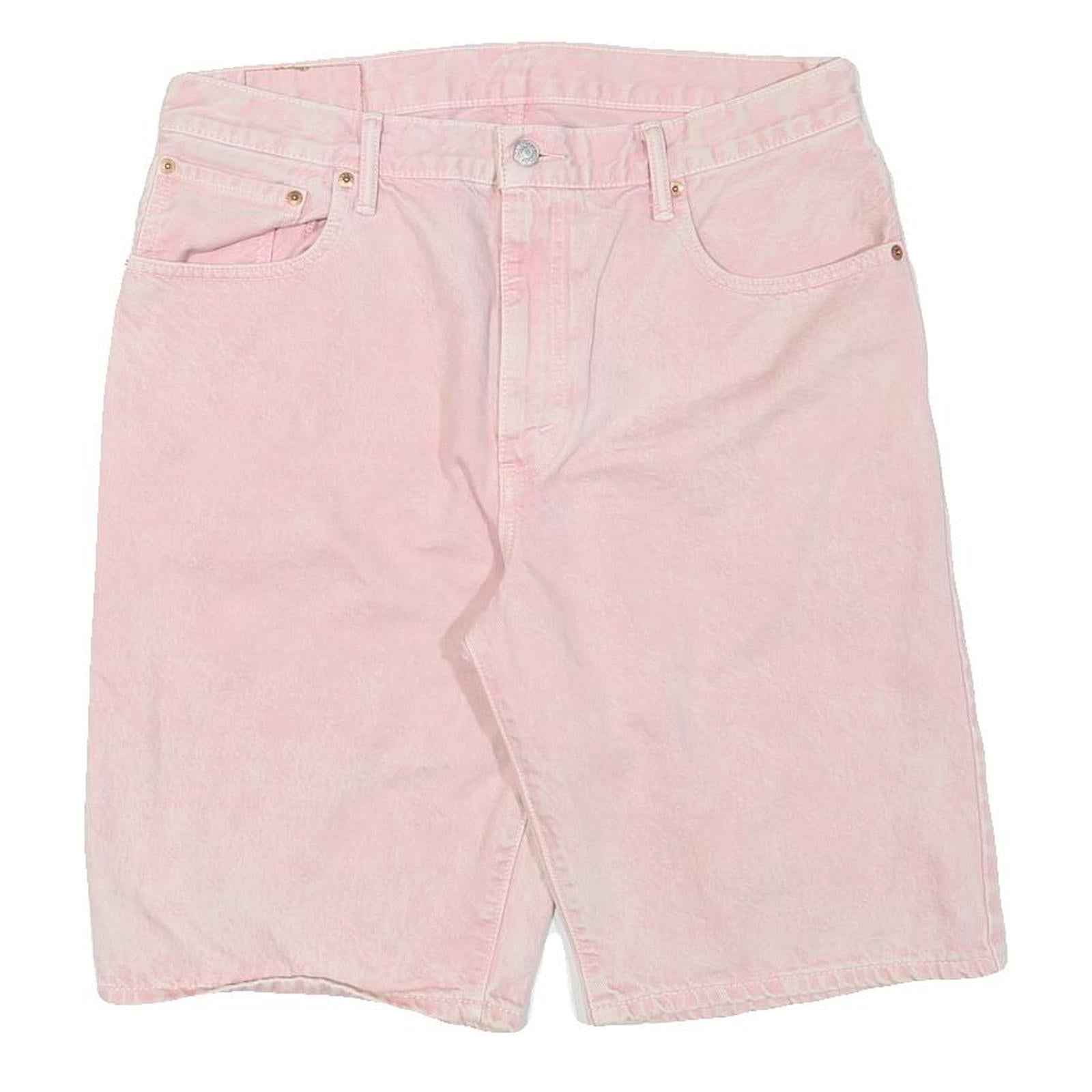 LEVI'S Mens Shorts Pink XL W34 Denim Classic Fit Button Pockets Refurbished - N/A refurbished available on Cerqular