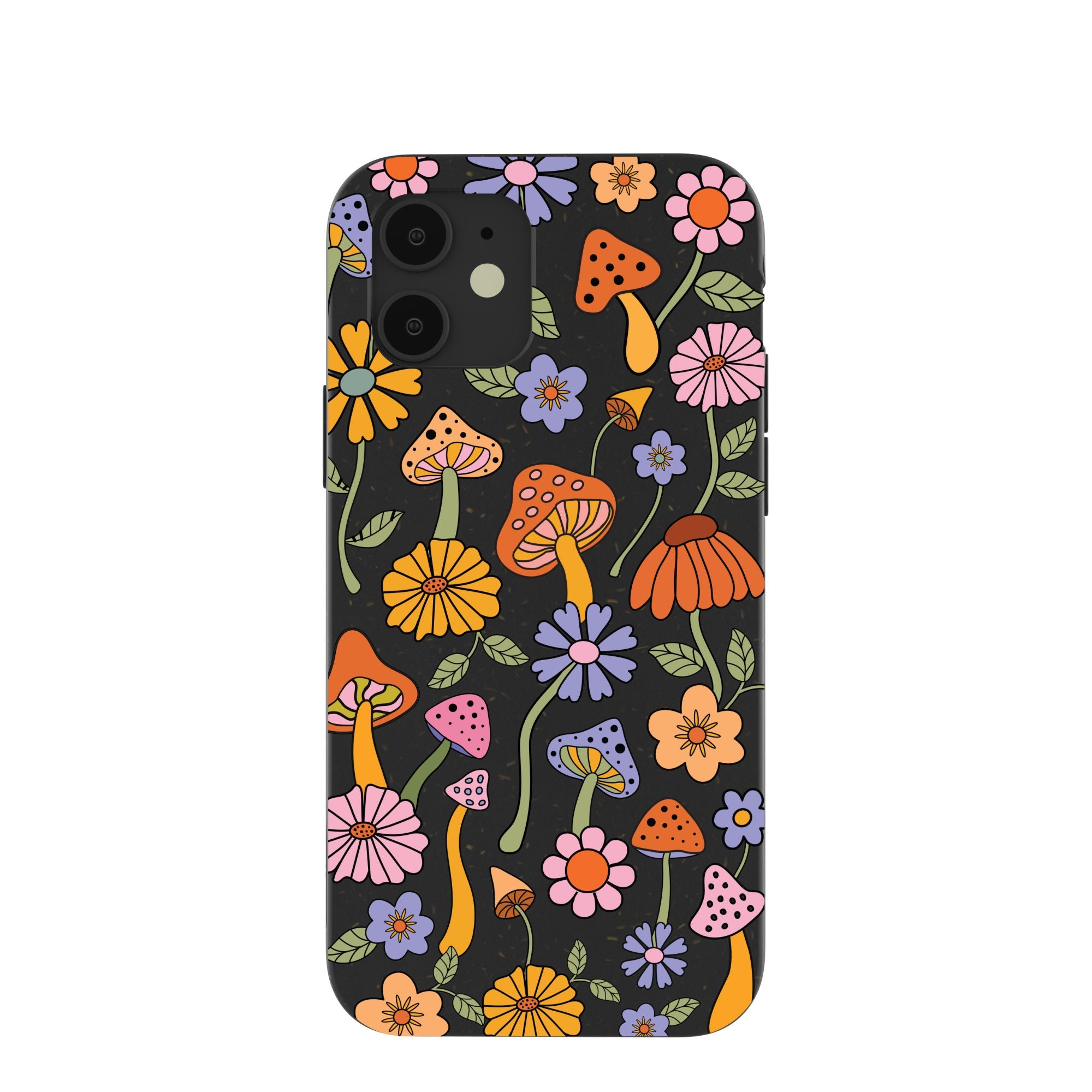 Black Midnight Shrooms iPhone 12/ iPhone 12 Pro Case Refurbished - Pela Case refurbished available on Cerqular
