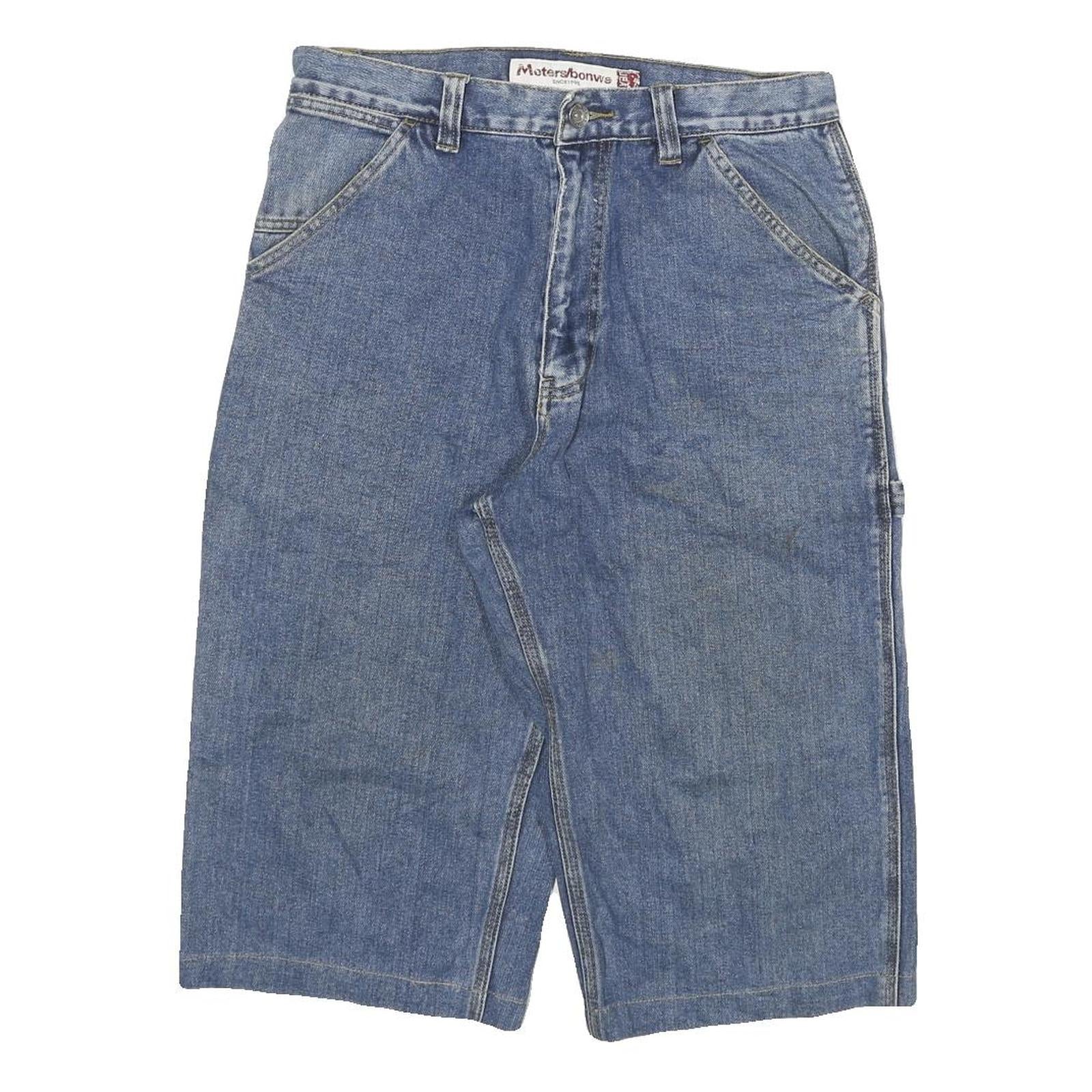 METERSBOWNE Mens Denim Blue Casual Shorts L W30 Workwear Style Pockets Refurbished - N/A refurbished available on Cerqular