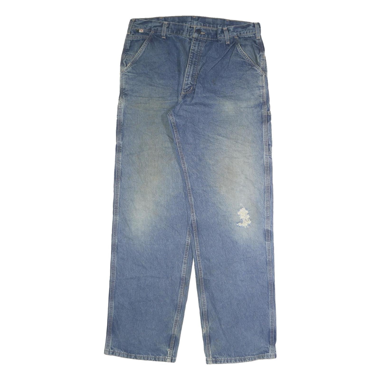 CARHARTT Mens Regular Fit Blue Denim Jeans W38 L36 Workwear Zip Closure Heavy Refurbished - N/A refurbished available on Cerqular