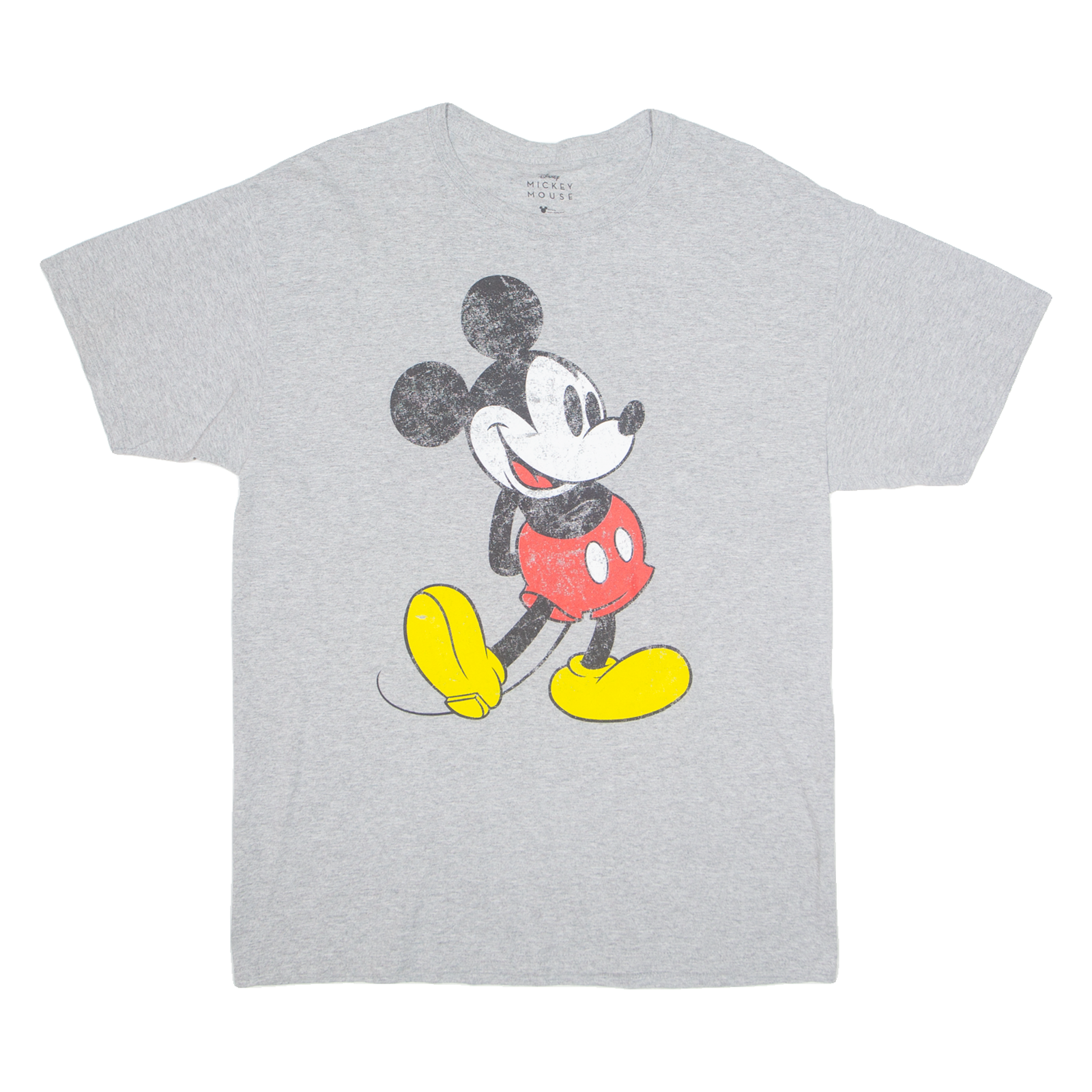 DISNEY Mickey Mouse Mens T-Shirt Grey USA L Refurbished - N/A refurbished available on Cerqular