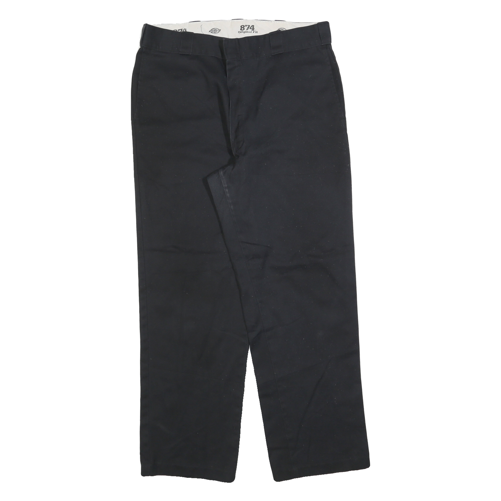 DICKIES Mens Cotton Blend Black Regular Fit Straight Leg Trousers W36 L30 Refurbished - N/A refurbished available on Cerqular
