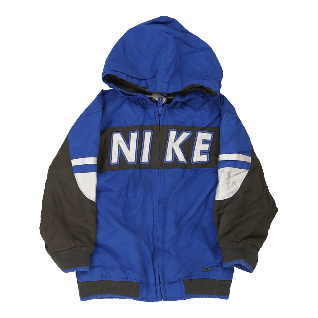Buy Age 4 Nike Spellout Jacket - XS Blue Polyester | Size: x-small Refurbished - $10.04 Age 4 Nike Spellout Jacket - XS Blue Polyester | Size: x-small Refurbished - Thrifted (note: this is a term often used to describe second- refurbished available on Cerqular