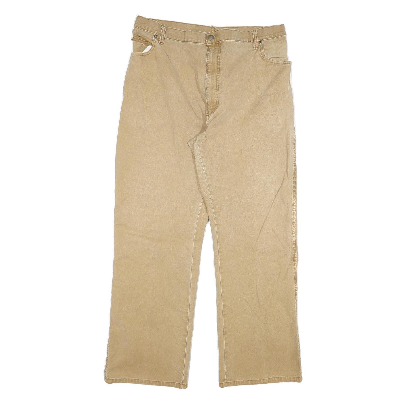 DICKIES Mens Cotton Blend Beige Regular Fit Straight Leg Trousers W34 L30 Refurbished - N/A refurbished available on Cerqular