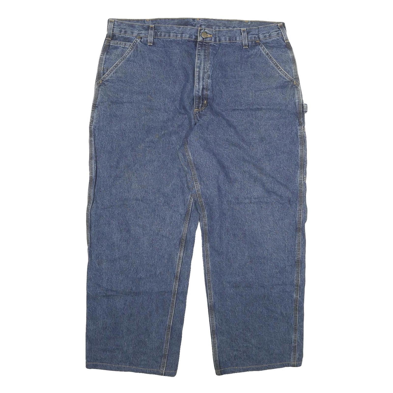 CARHARTT Mens Jeans Blue Relaxed Loose Denim Rinse W42 L29 Workwear Utility Refurbished - N/A refurbished available on Cerqular
