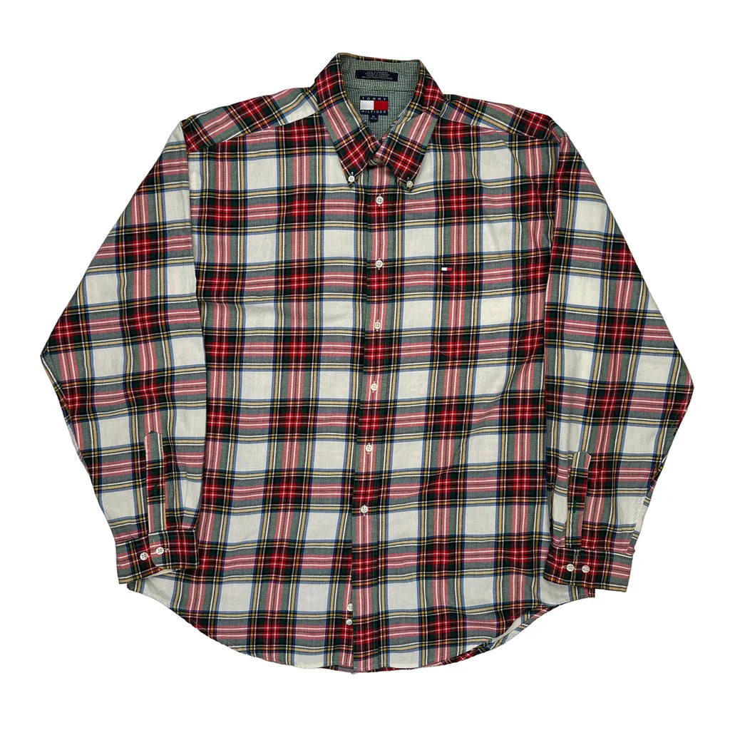 Buy Tommy Hilfiger Checked Shirt - XL Multicoloured Cotton Refurbished - $46.89 Tommy Hilfiger Checked Shirt - XL Multicoloured Cotton Refurbished - Thrifted (note: this is a term often used to describe second- refurbished available on Cerqular
