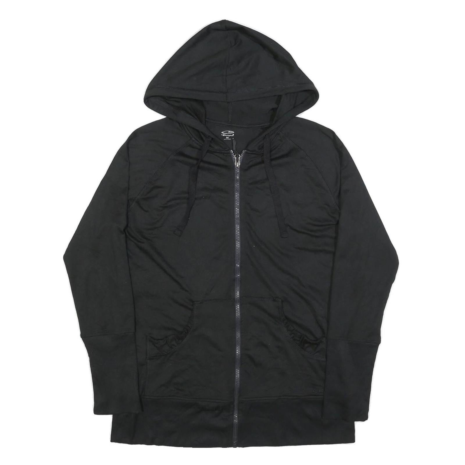 CHAMPION Womens Black Zip Up Hoodie M Casual Athletic Sportswear Jacket Refurbished - N/A refurbished available on Cerqular