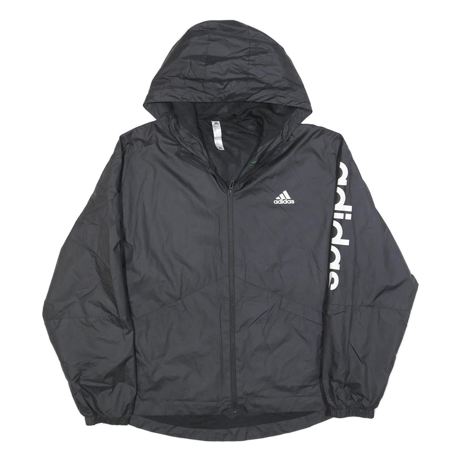 Buy ADIDAS Womens Black Polyester Blend Track Jacket S Hooded Zip Logo Print Refurbished - $41.59 ADIDAS Womens Black Polyester Blend Track Jacket S Hooded Zip Logo Print Refurbished - N/A refurbished available on Cerqular