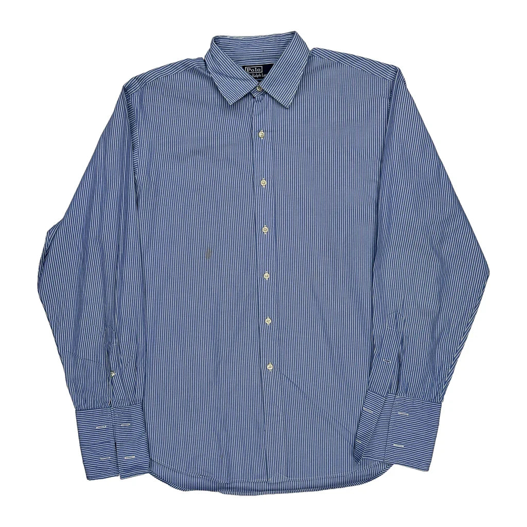 Buy Polo By Ralph Lauren Striped Shirt - XL Blue Cotton Refurbished - $38.85 Polo By Ralph Lauren Striped Shirt - XL Blue Cotton Refurbished - Thrifted (note: this is a term often used to describe second- refurbished available on Cerqular